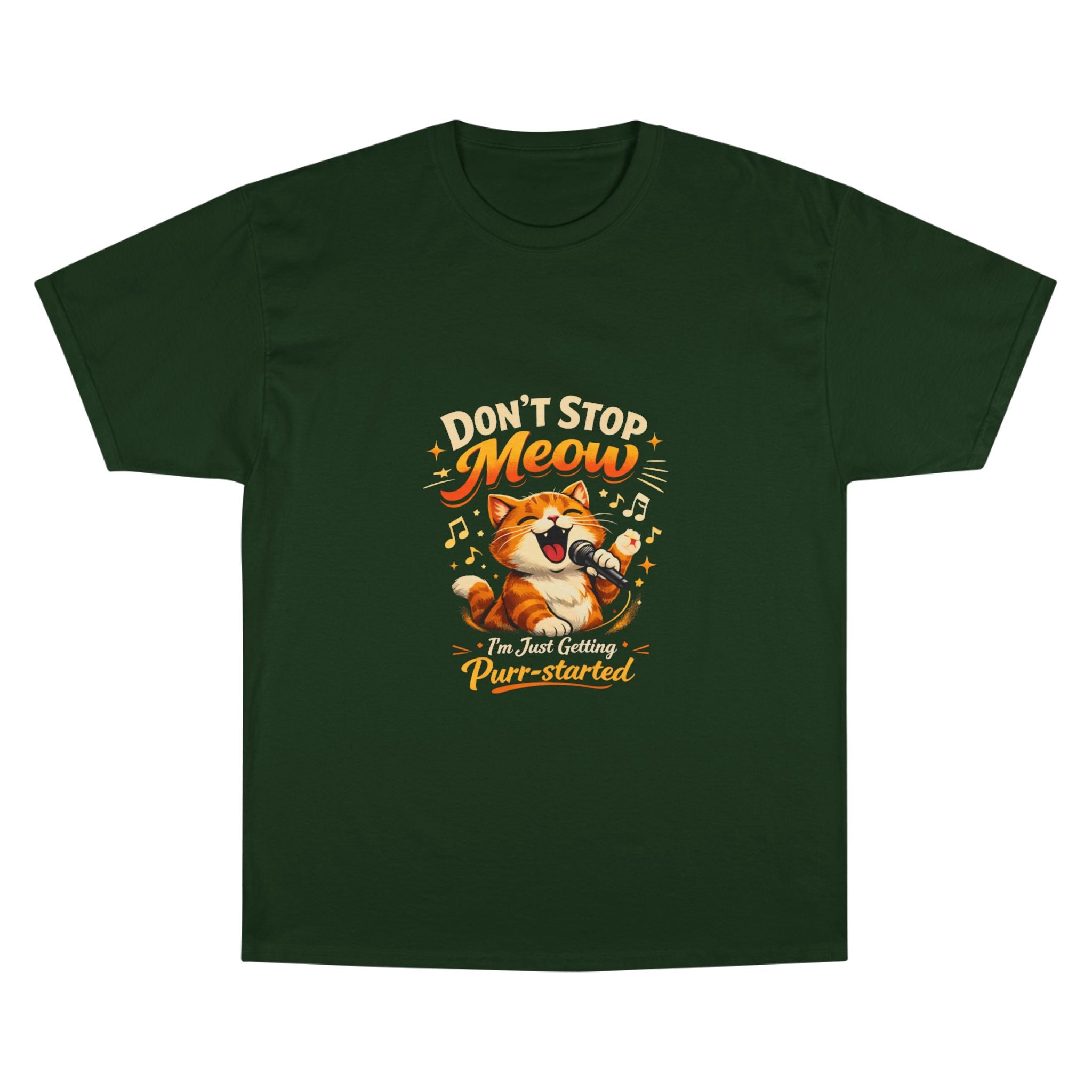Don't Stop Meow T-Shirt — Funny Singing Cat Graphic Tee
