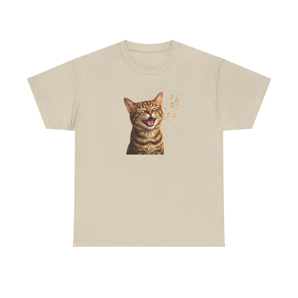 Laughing Tabby Cat T-Shirt — Cute Meowing Cat Graphic Tee