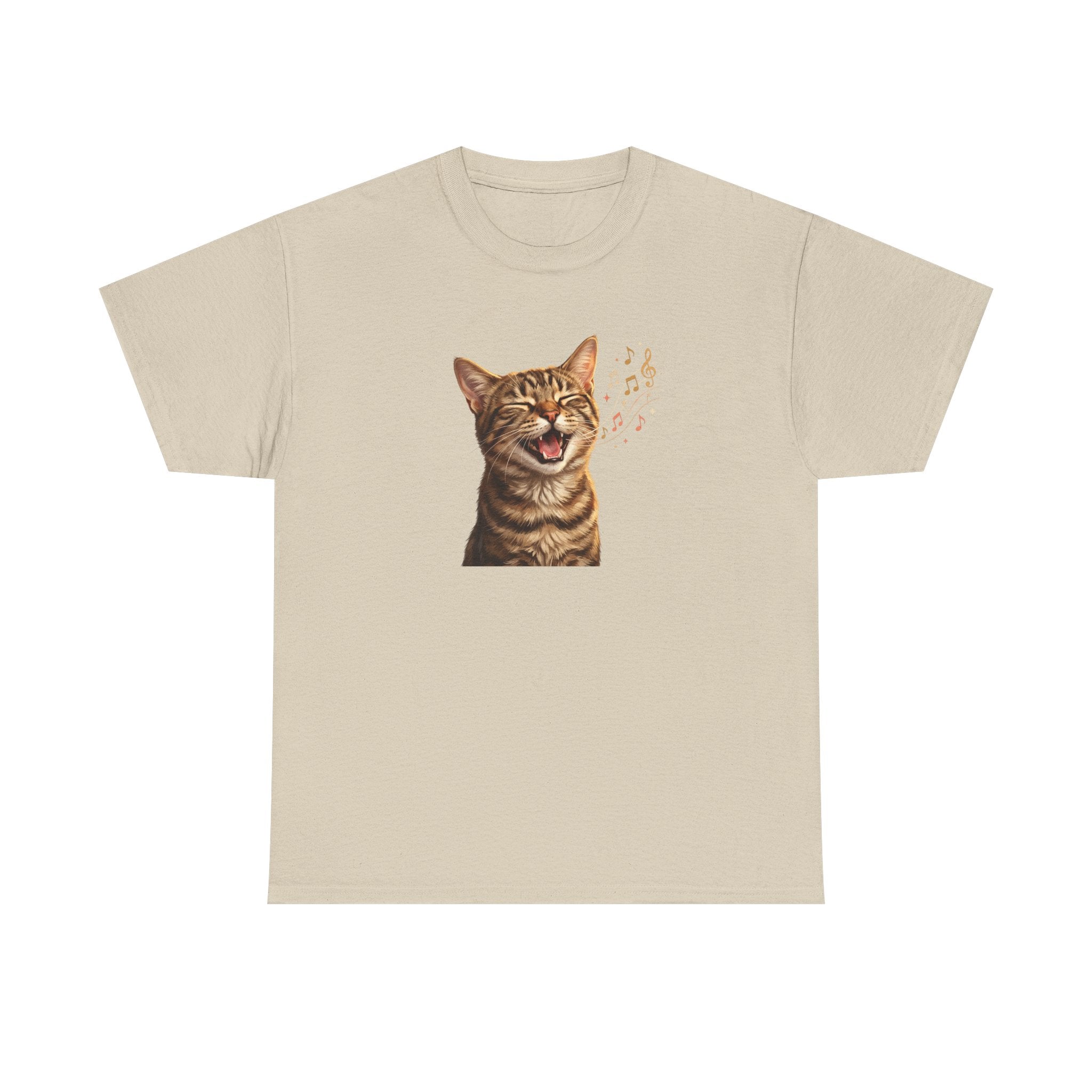 Laughing Tabby Cat T-Shirt — Cute Meowing Cat Graphic Tee