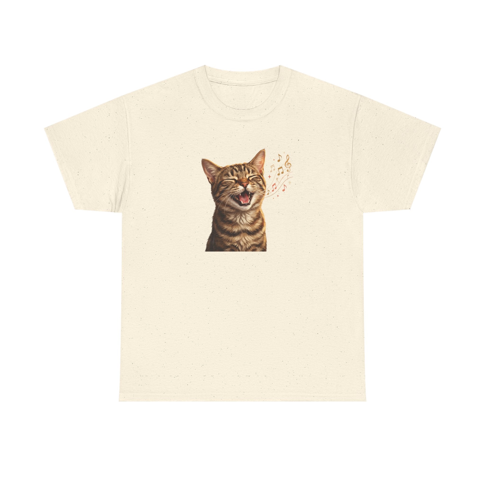 Laughing Tabby Cat T-Shirt — Cute Meowing Cat Graphic Tee