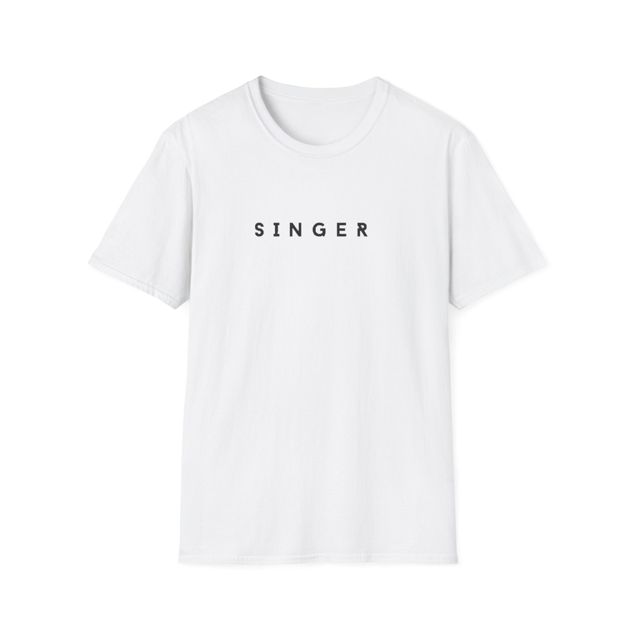 Singer T-Shirt — Minimalist Musician Tee for Singers & Vocalists