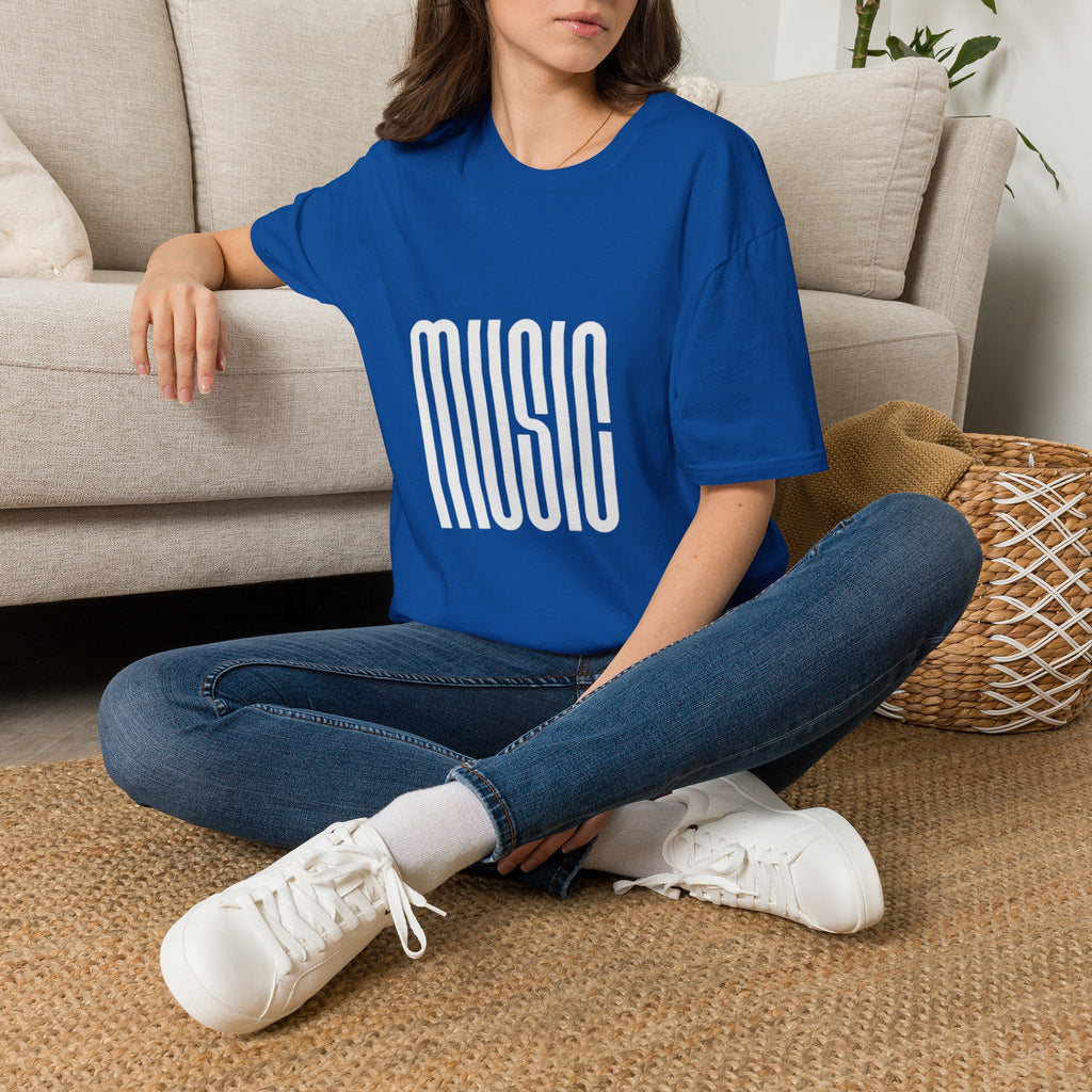 Music Graphic T‑Shirt — Retro Tall Lettering Tee