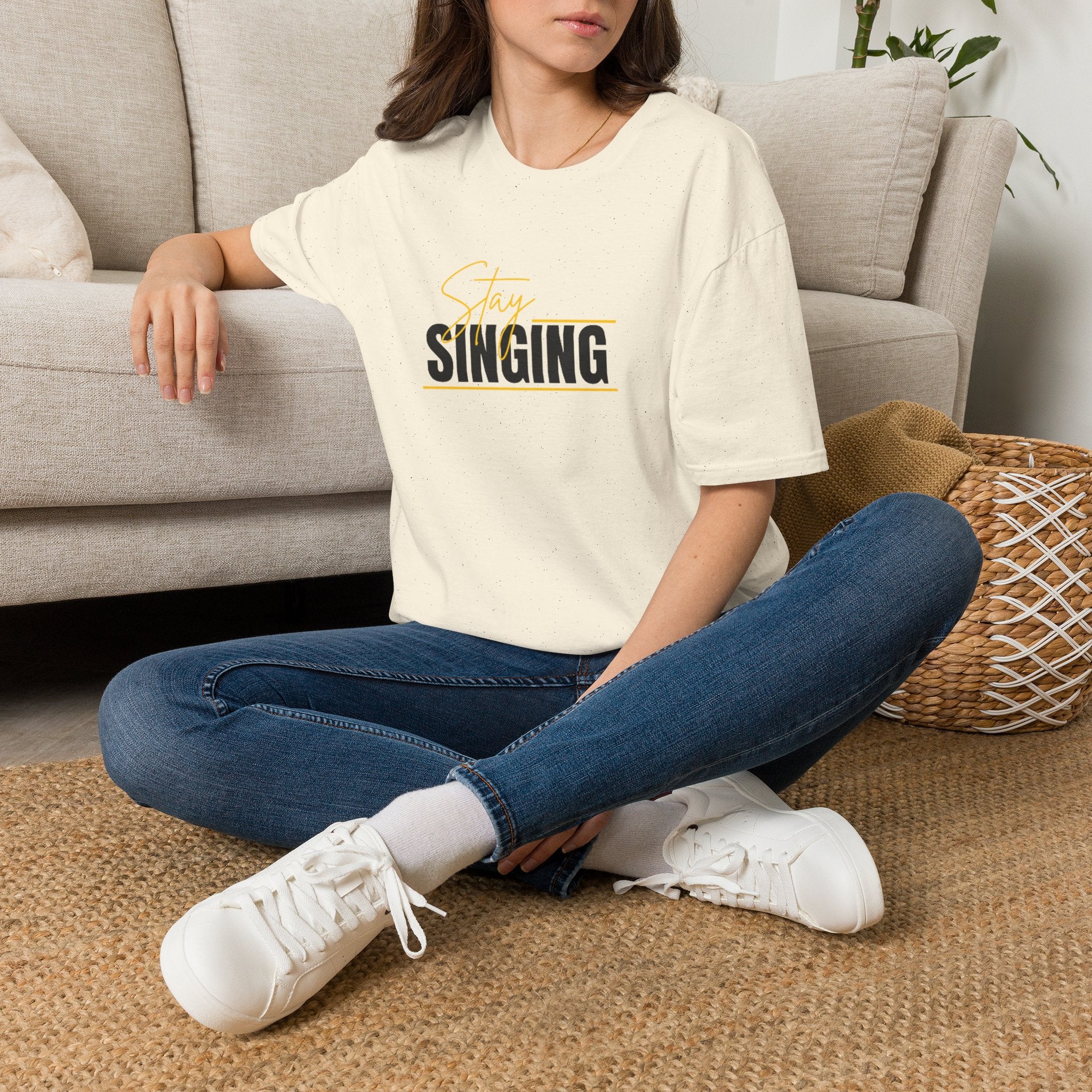 Stay Singing T-Shirt — Inspirational Music Tee for Singers & Choir Members
