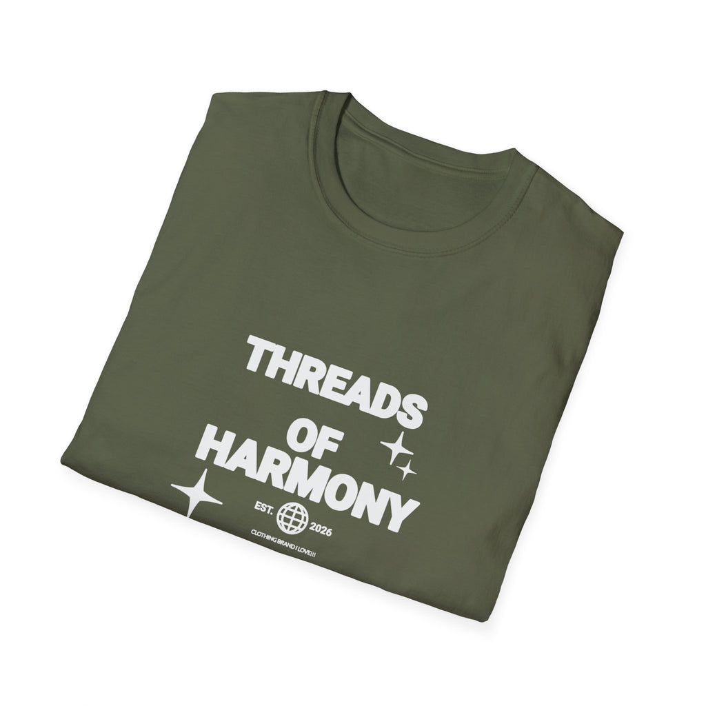 Threads of Harmony T-Shirt — Minimalist Music & Unity Tee