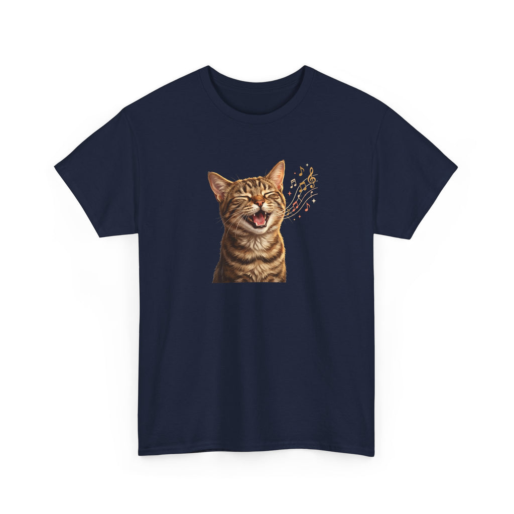 Laughing Tabby Cat T-Shirt — Cute Meowing Cat Graphic Tee