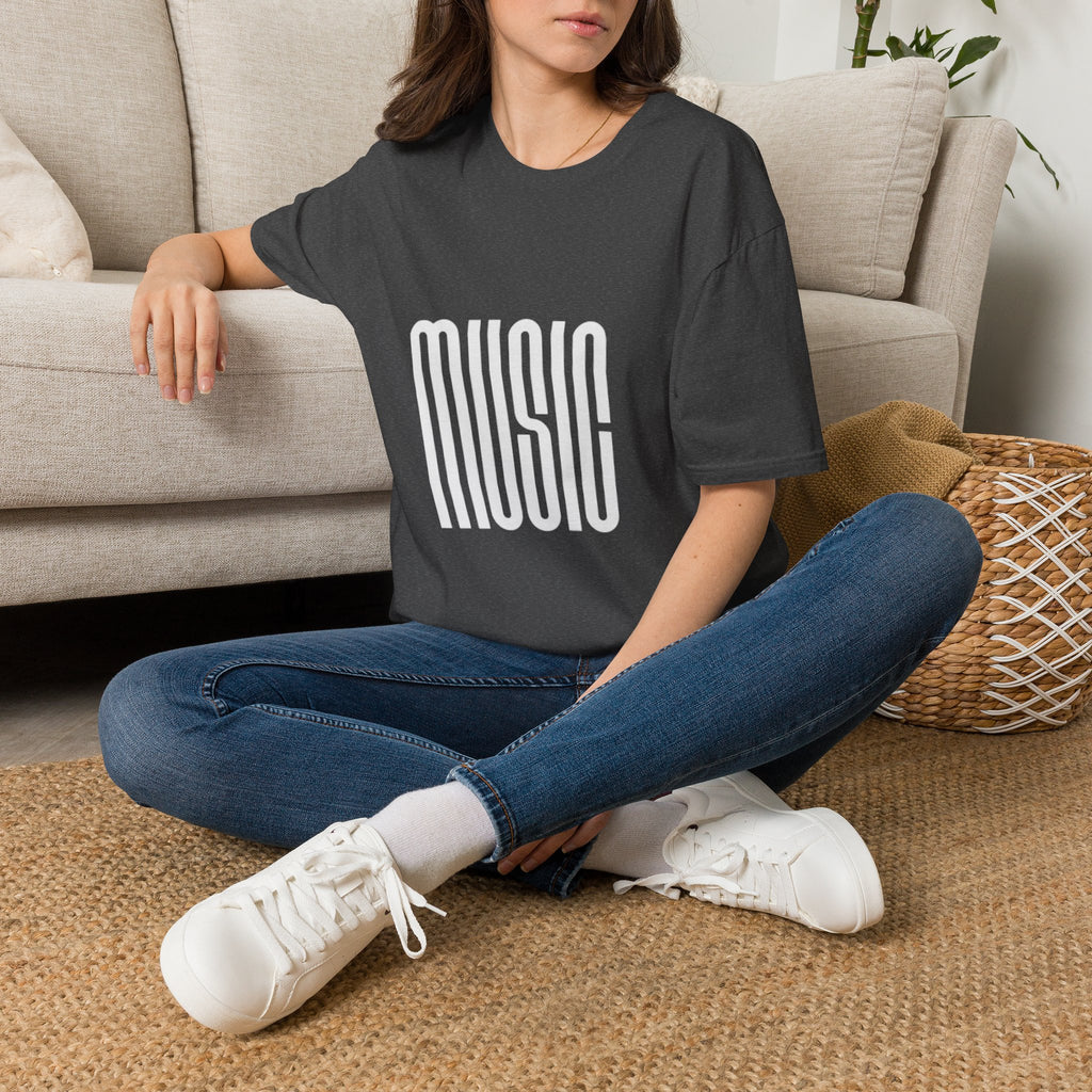Music Graphic T‑Shirt — Retro Tall Lettering Tee