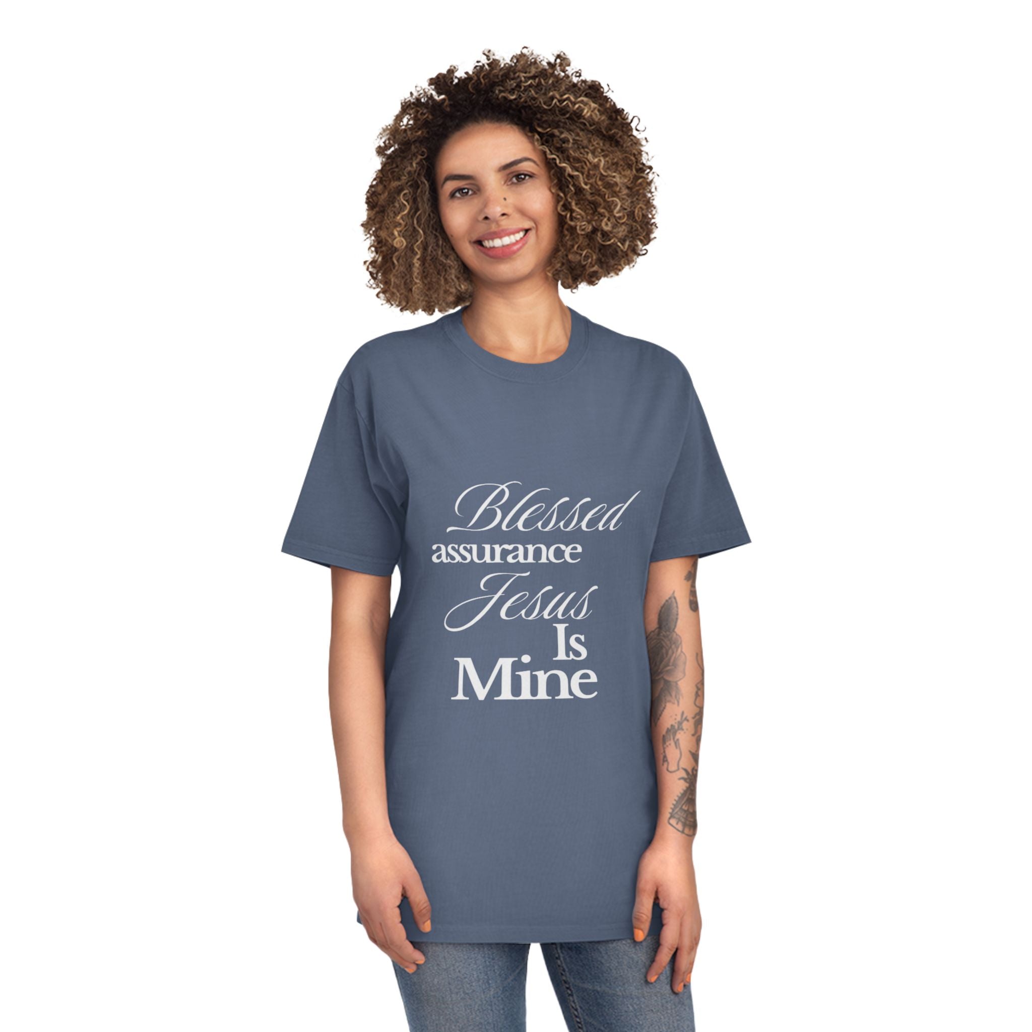 Blessed Assurance "Jesus Is Mine" T-Shirt — Christian Faith Tee