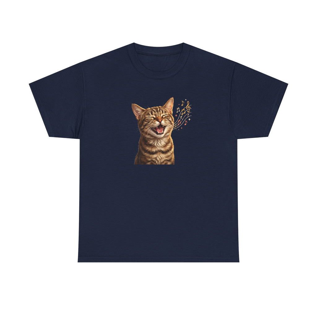 Laughing Tabby Cat T-Shirt — Cute Meowing Cat Graphic Tee