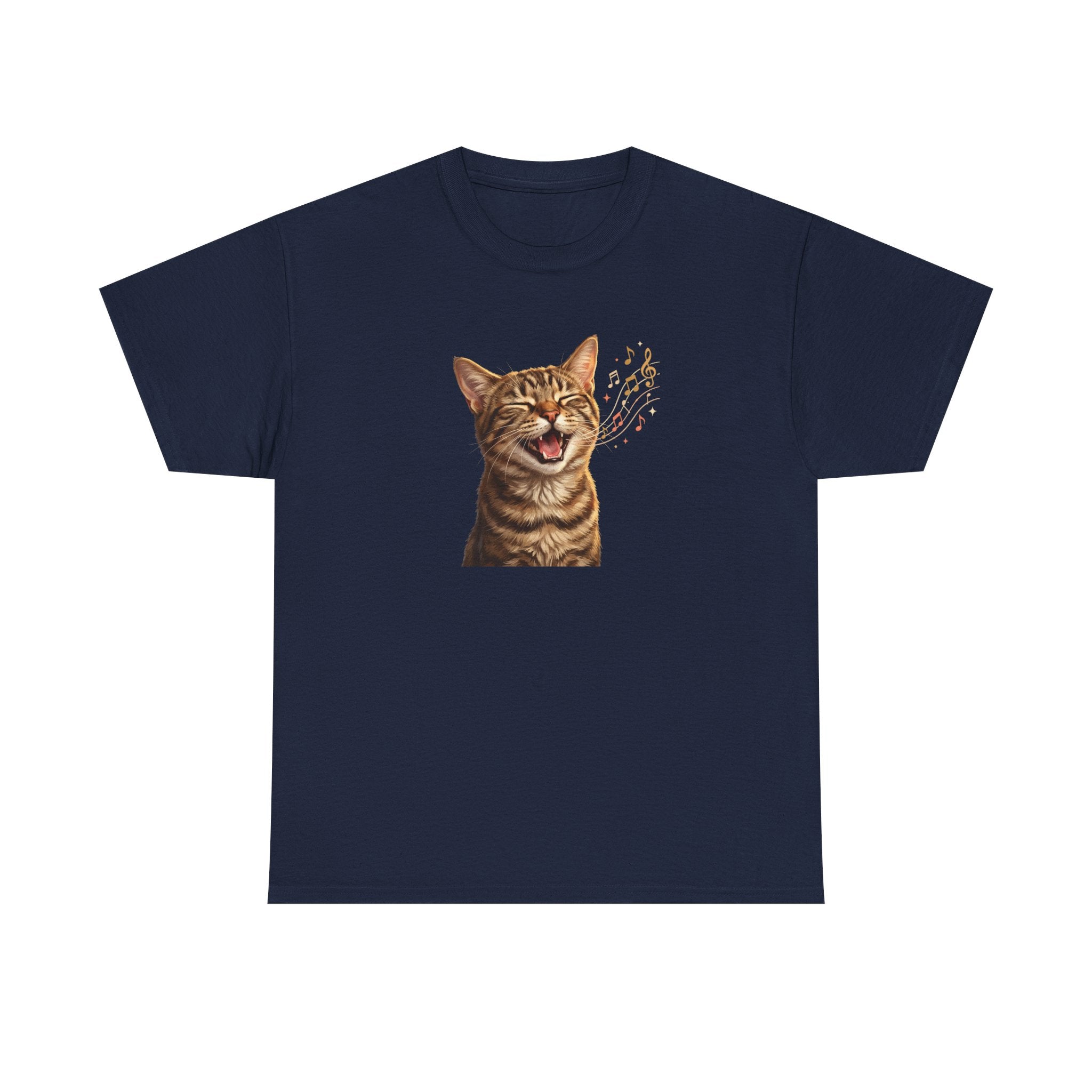 Laughing Tabby Cat T-Shirt — Cute Meowing Cat Graphic Tee