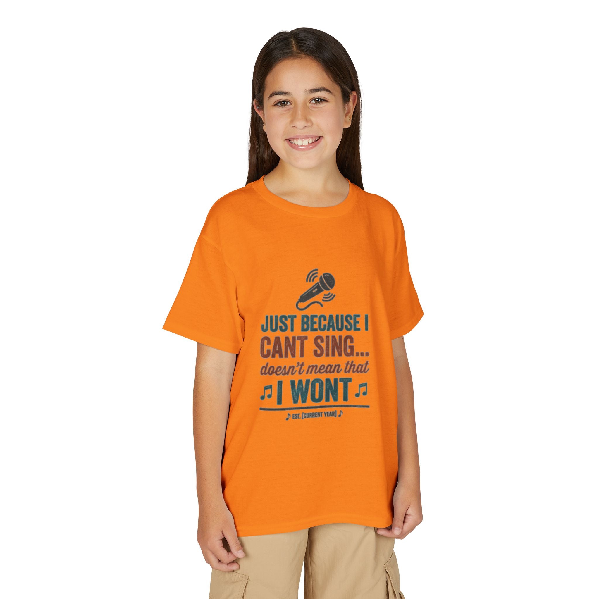 Youth T-Shirt — "Just Because I Can't Sing... Doesn't Mean That I Won't" Funny Singing Tee