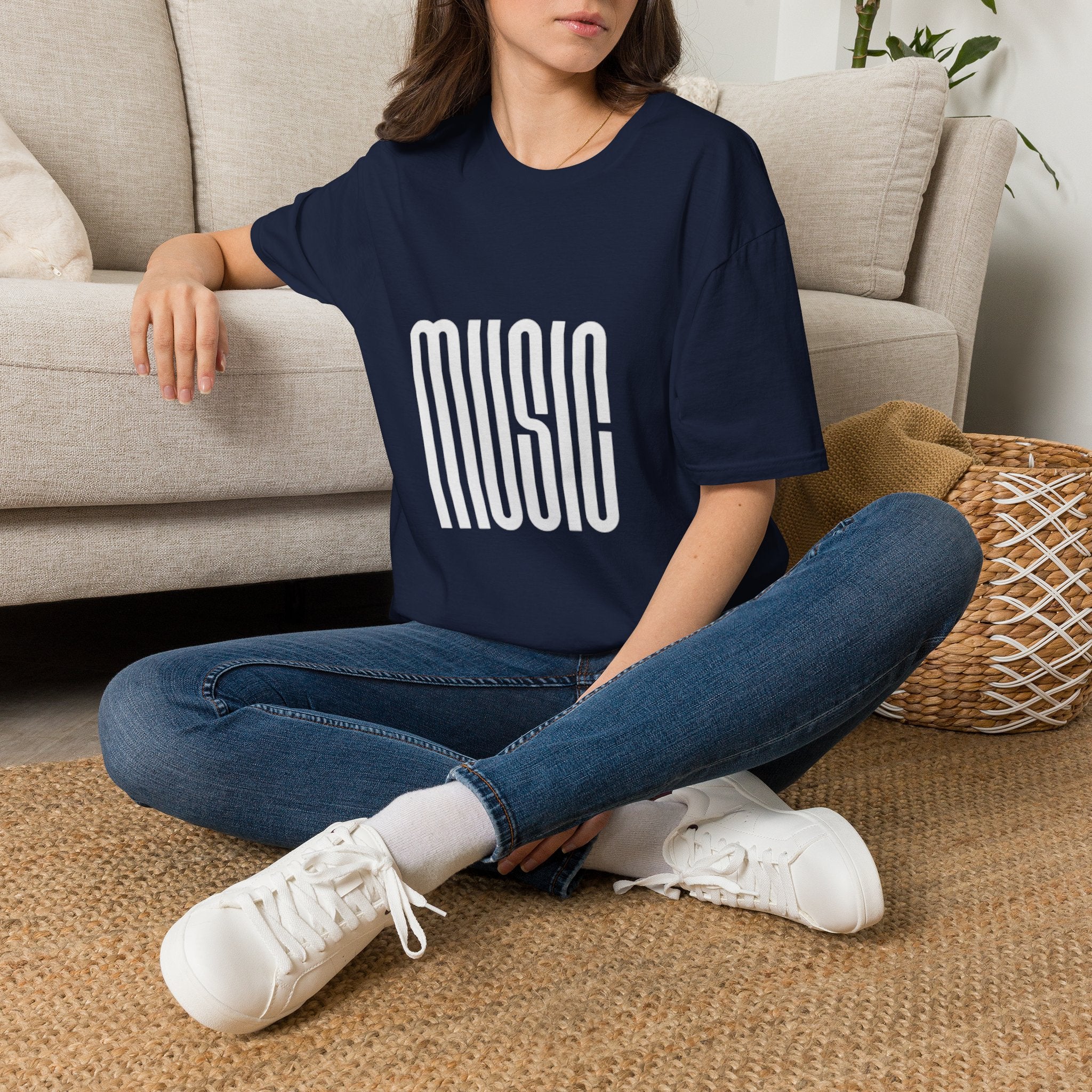 Music Graphic T‑Shirt — Retro Tall Lettering Tee
