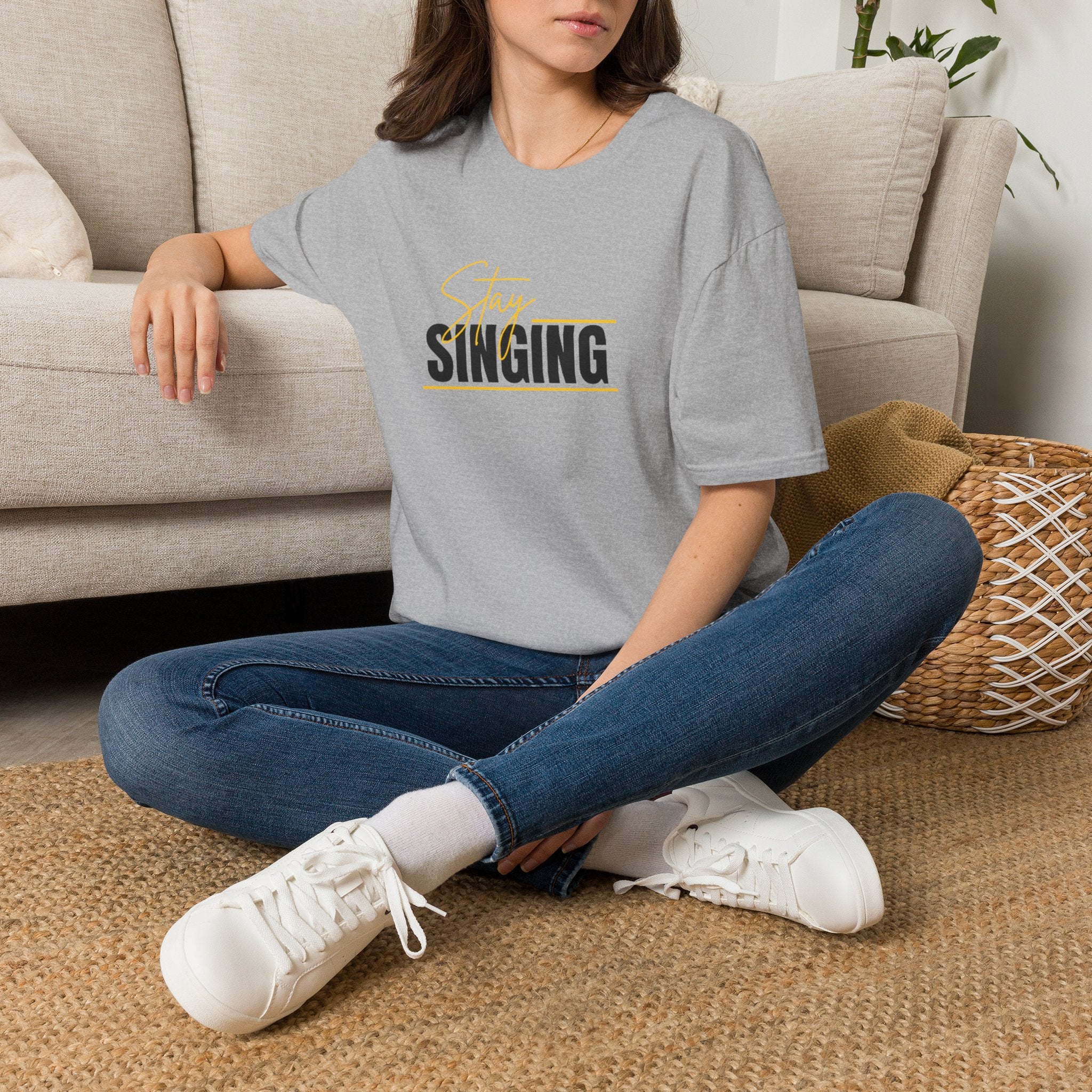 Stay Singing T-Shirt — Inspirational Music Tee for Singers & Choir Members