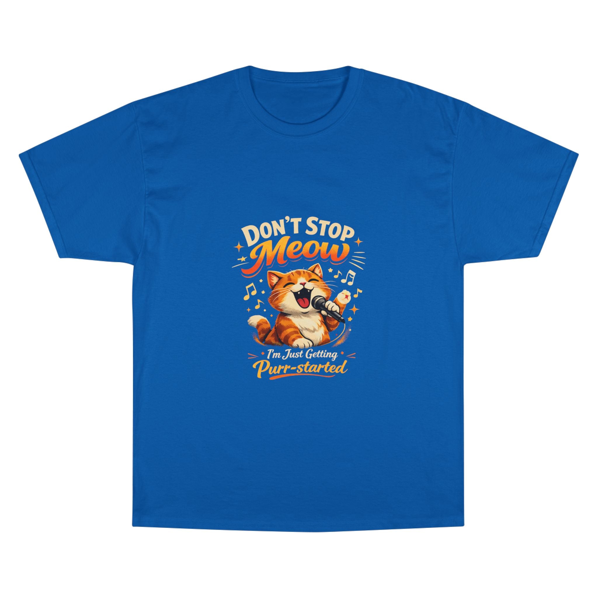 Don't Stop Meow T-Shirt — Funny Singing Cat Graphic Tee