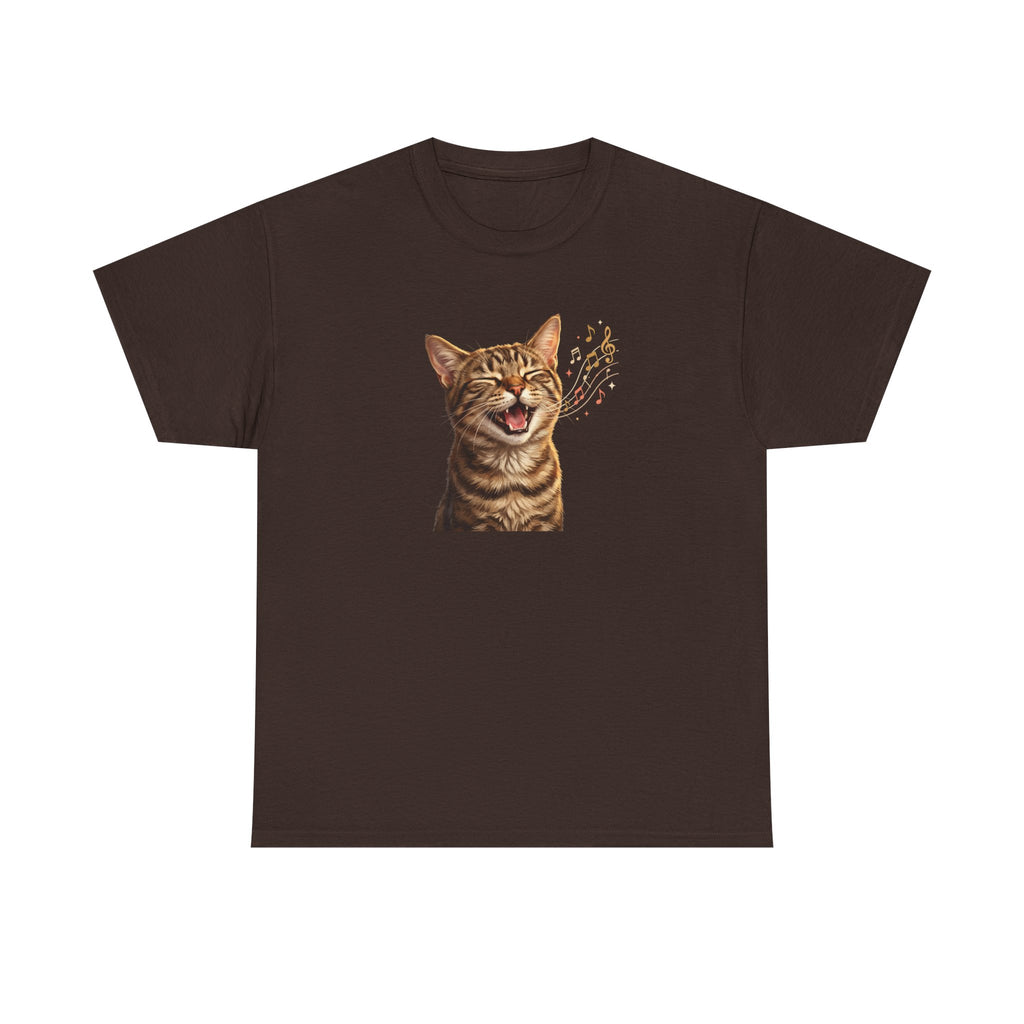 Laughing Tabby Cat T-Shirt — Cute Meowing Cat Graphic Tee