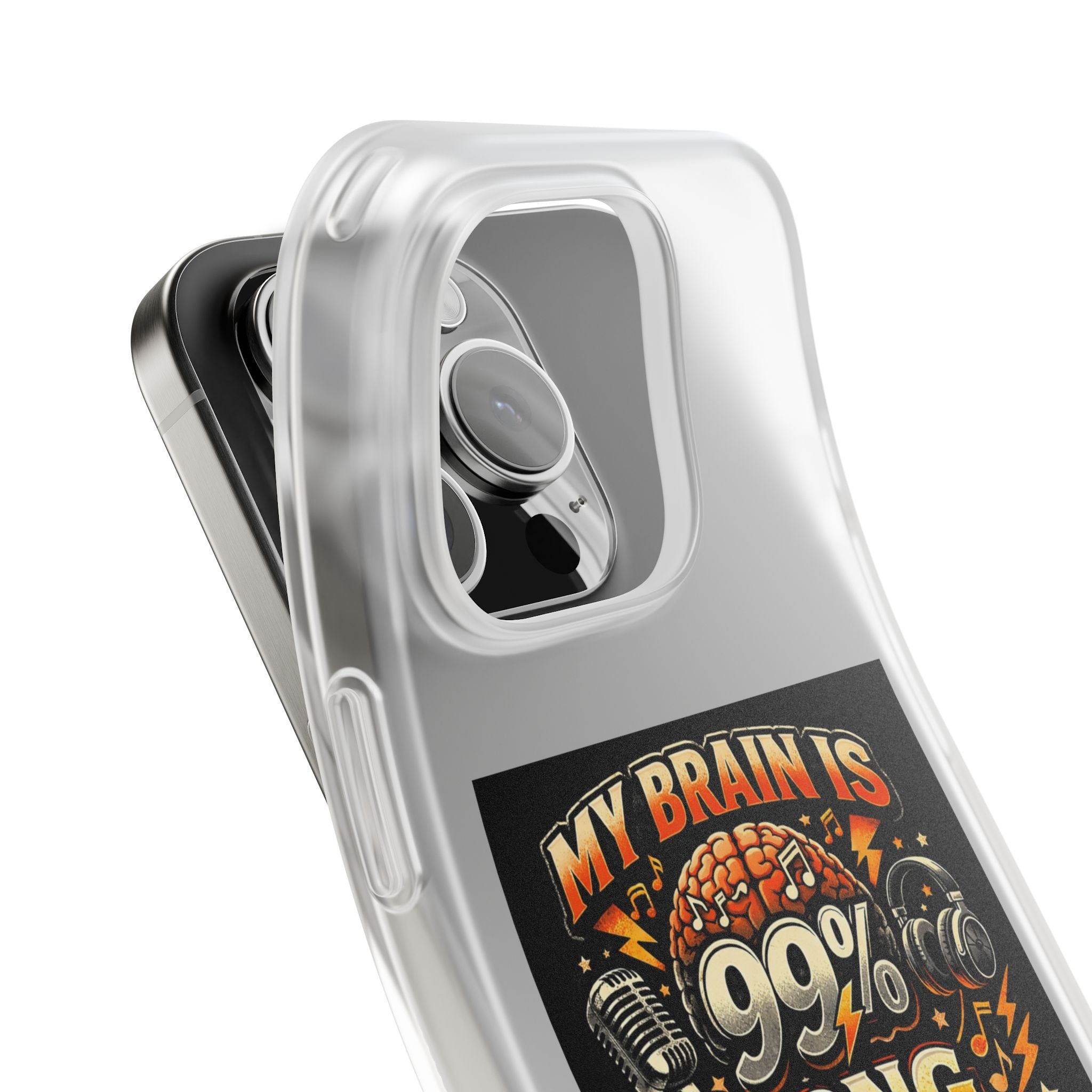 Phone Case — "My Brain Is 99% Song Lyrics" Music Lover Protective Case