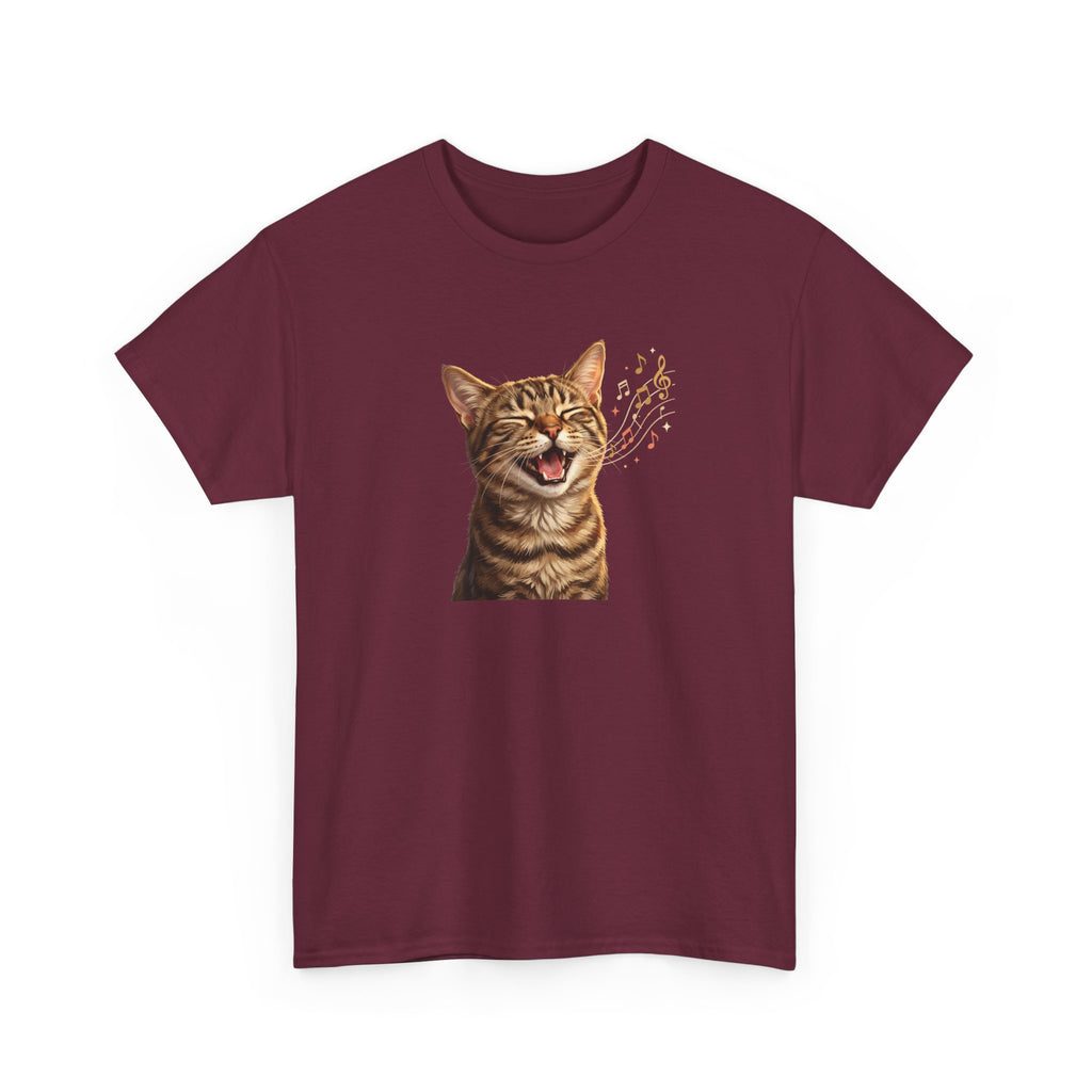 Laughing Tabby Cat T-Shirt — Cute Meowing Cat Graphic Tee