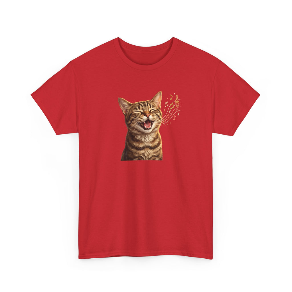 Laughing Tabby Cat T-Shirt — Cute Meowing Cat Graphic Tee
