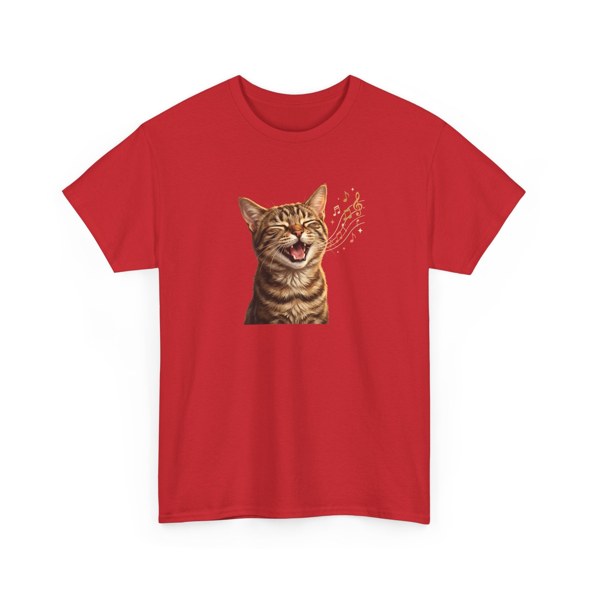 Laughing Tabby Cat T-Shirt — Cute Meowing Cat Graphic Tee