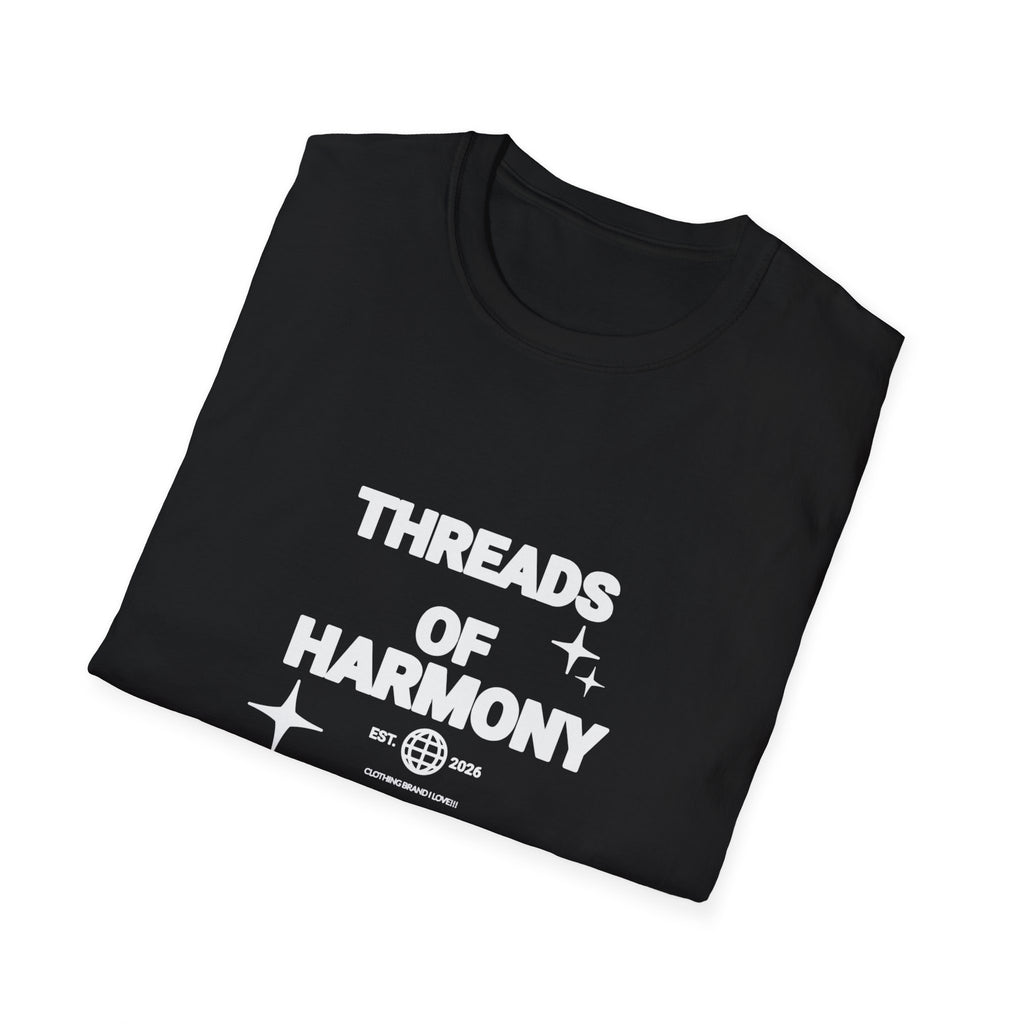 Threads of Harmony T-Shirt — Minimalist Music & Unity Tee