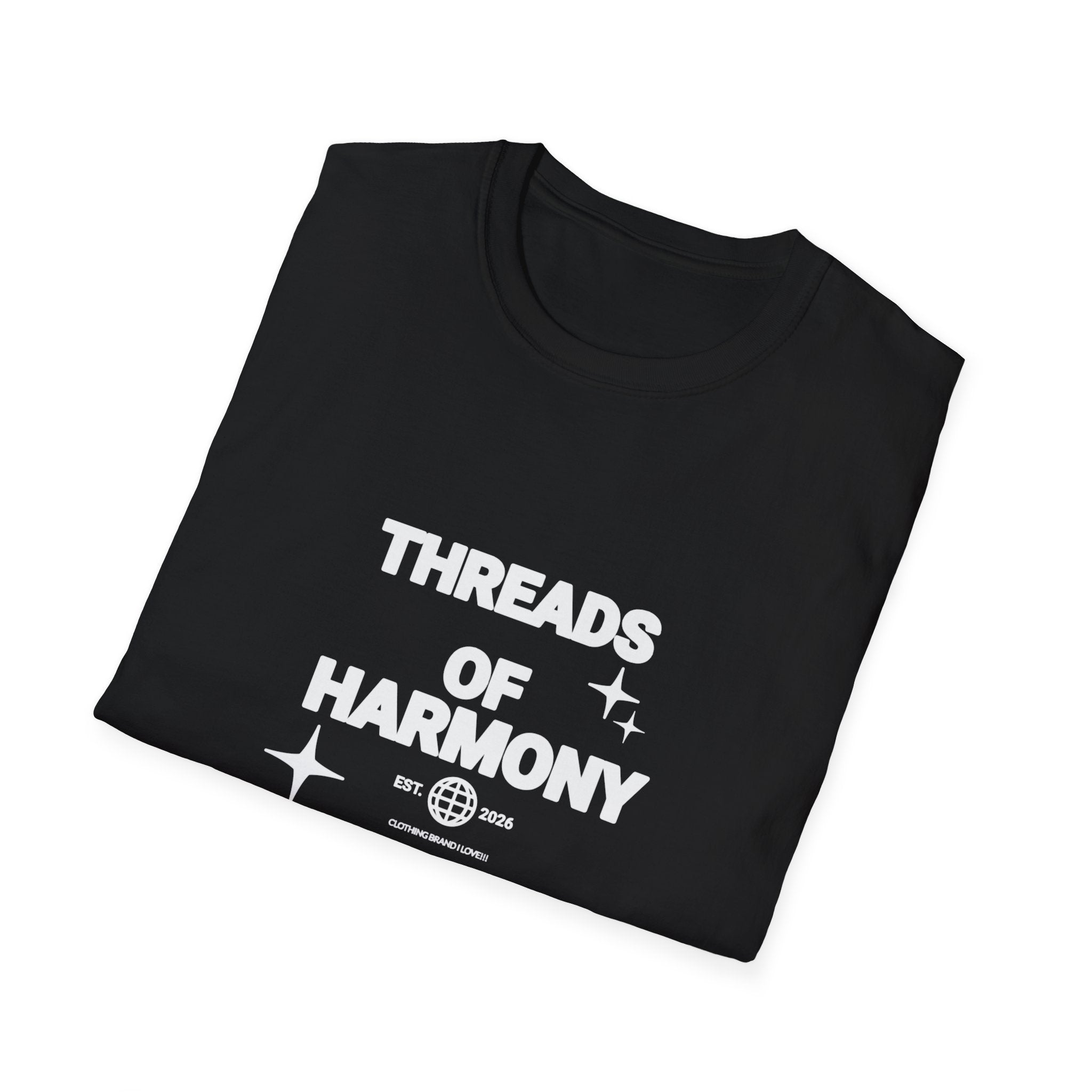 Threads of Harmony T-Shirt — Minimalist Music & Unity Tee