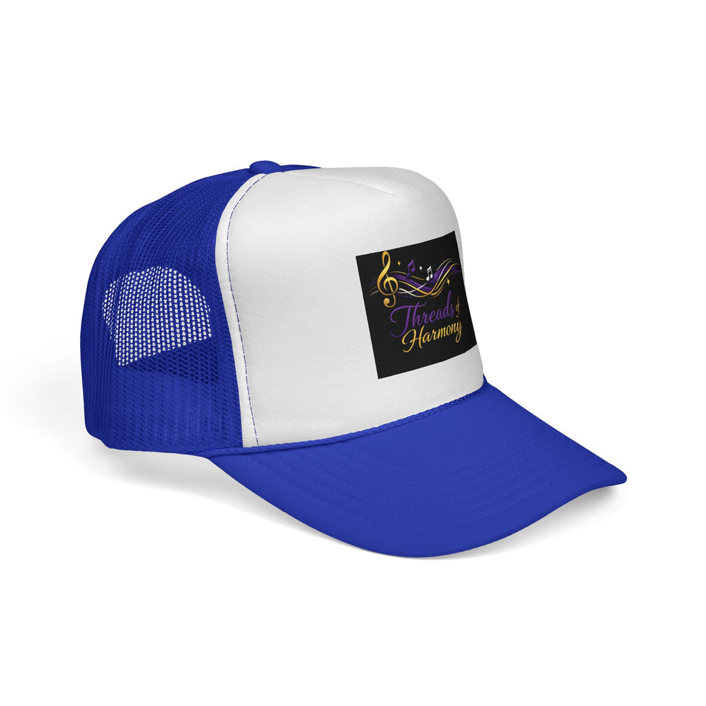 Trucker Cap — "Threads of Harmony" Music Note Embroidered Mesh Hat