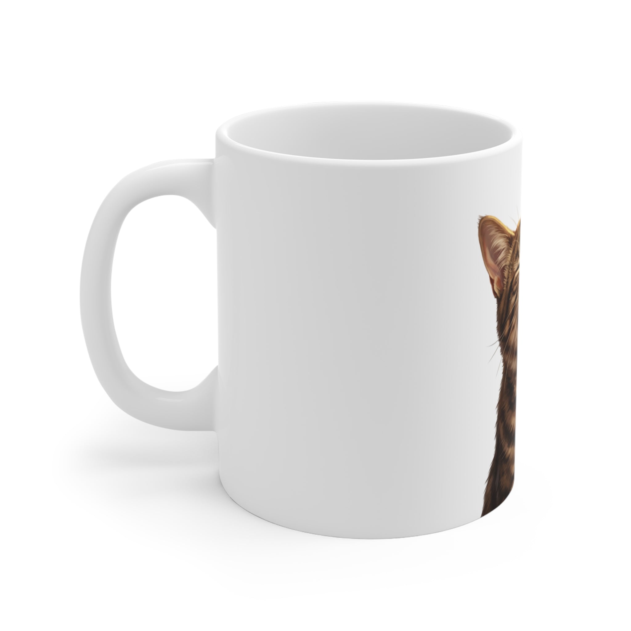 Singing Tabby Cat 11oz Coffee Mug — Cute Musical Cat Gift