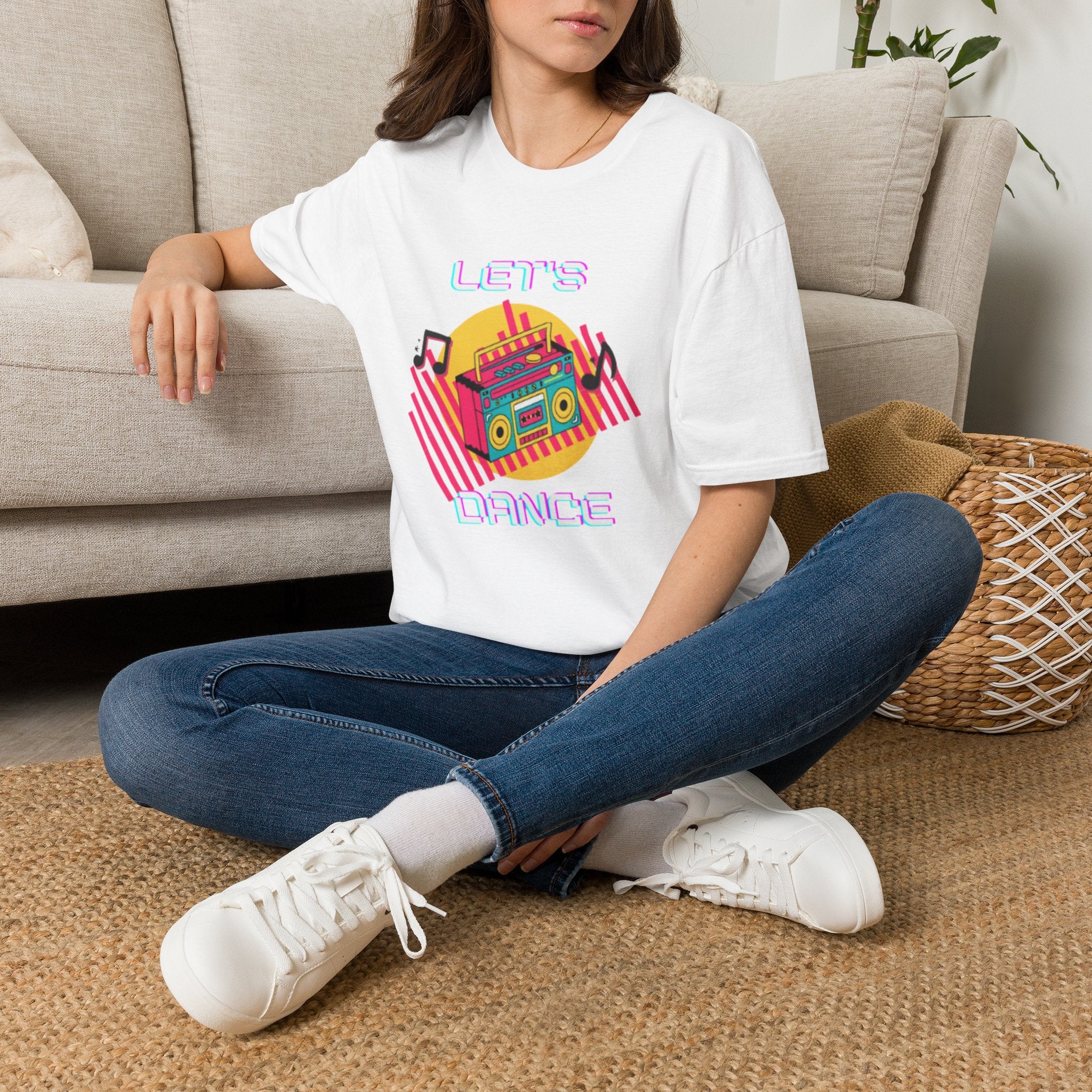 Retro Boombox "Let's Dance" T-Shirt