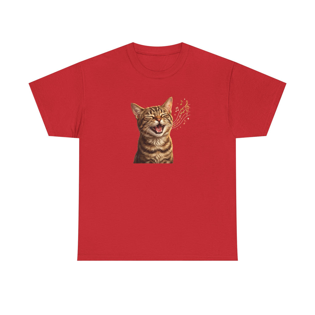 Laughing Tabby Cat T-Shirt — Cute Meowing Cat Graphic Tee
