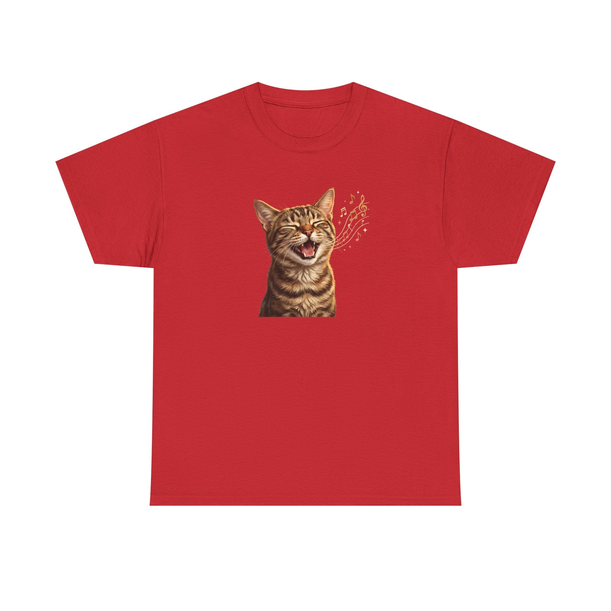 Laughing Tabby Cat T-Shirt — Cute Meowing Cat Graphic Tee