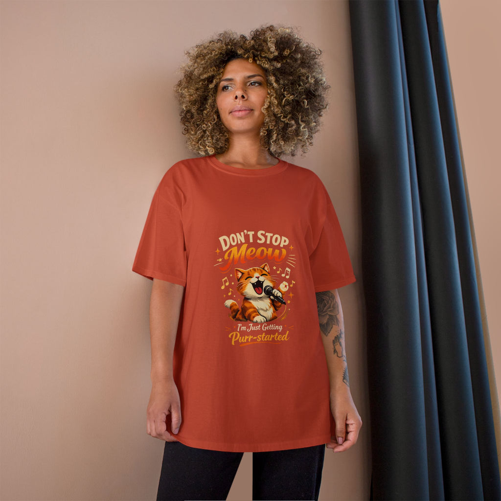 Don't Stop Meow T-Shirt — Funny Singing Cat Graphic Tee