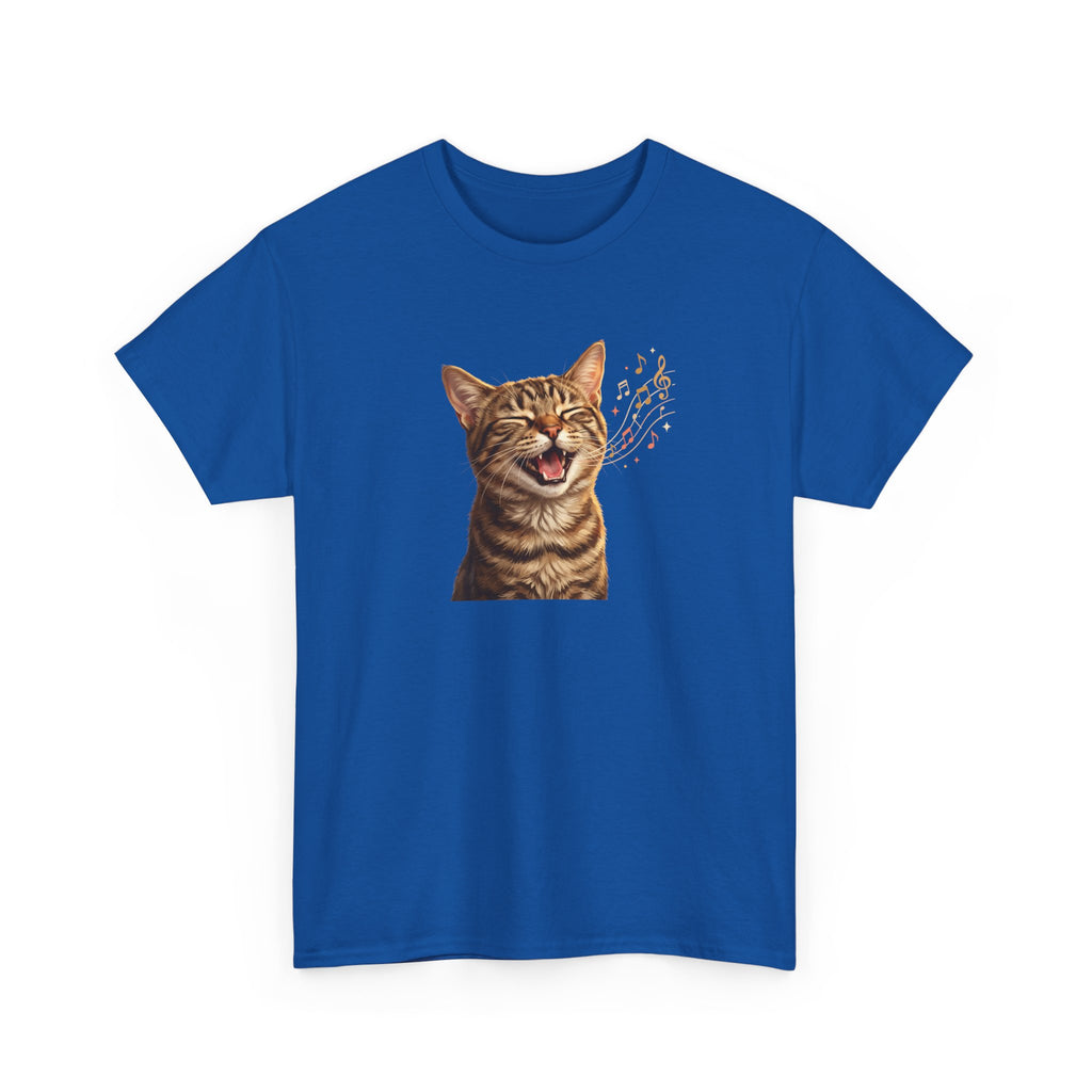 Laughing Tabby Cat T-Shirt — Cute Meowing Cat Graphic Tee