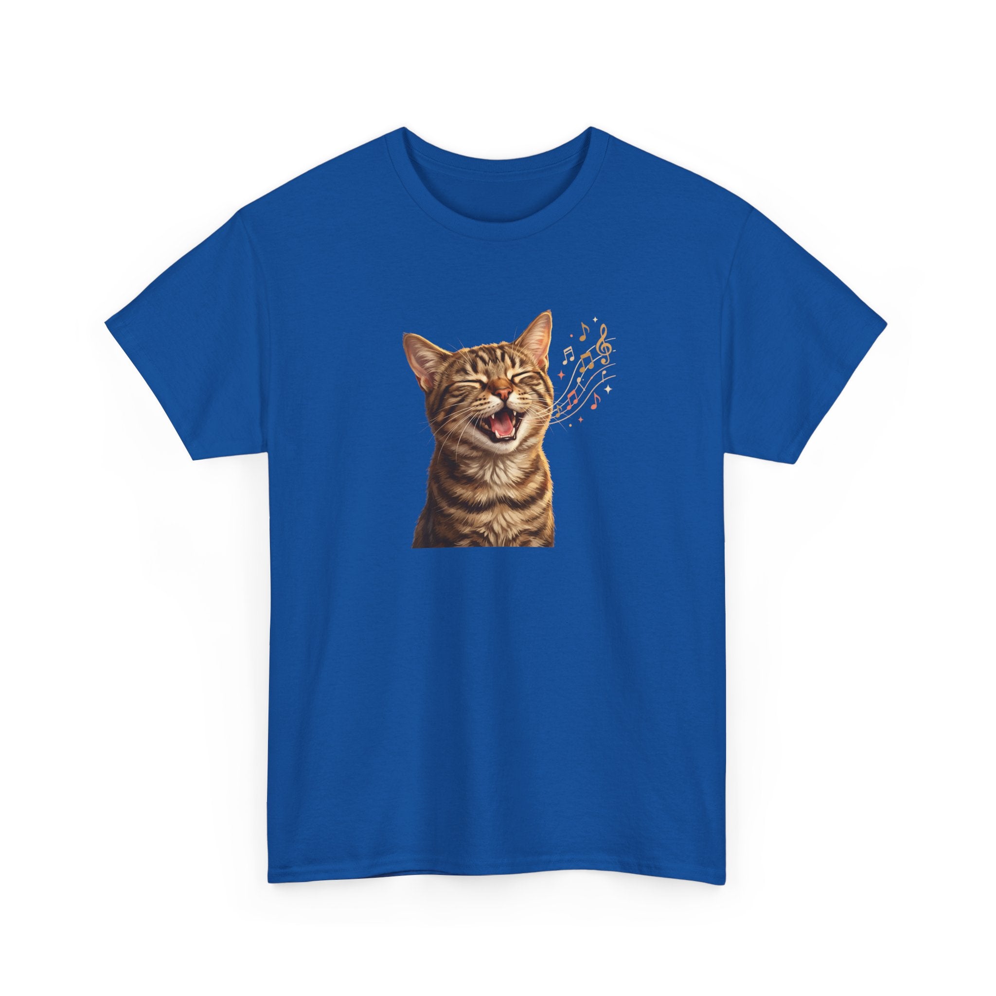 Laughing Tabby Cat T-Shirt — Cute Meowing Cat Graphic Tee