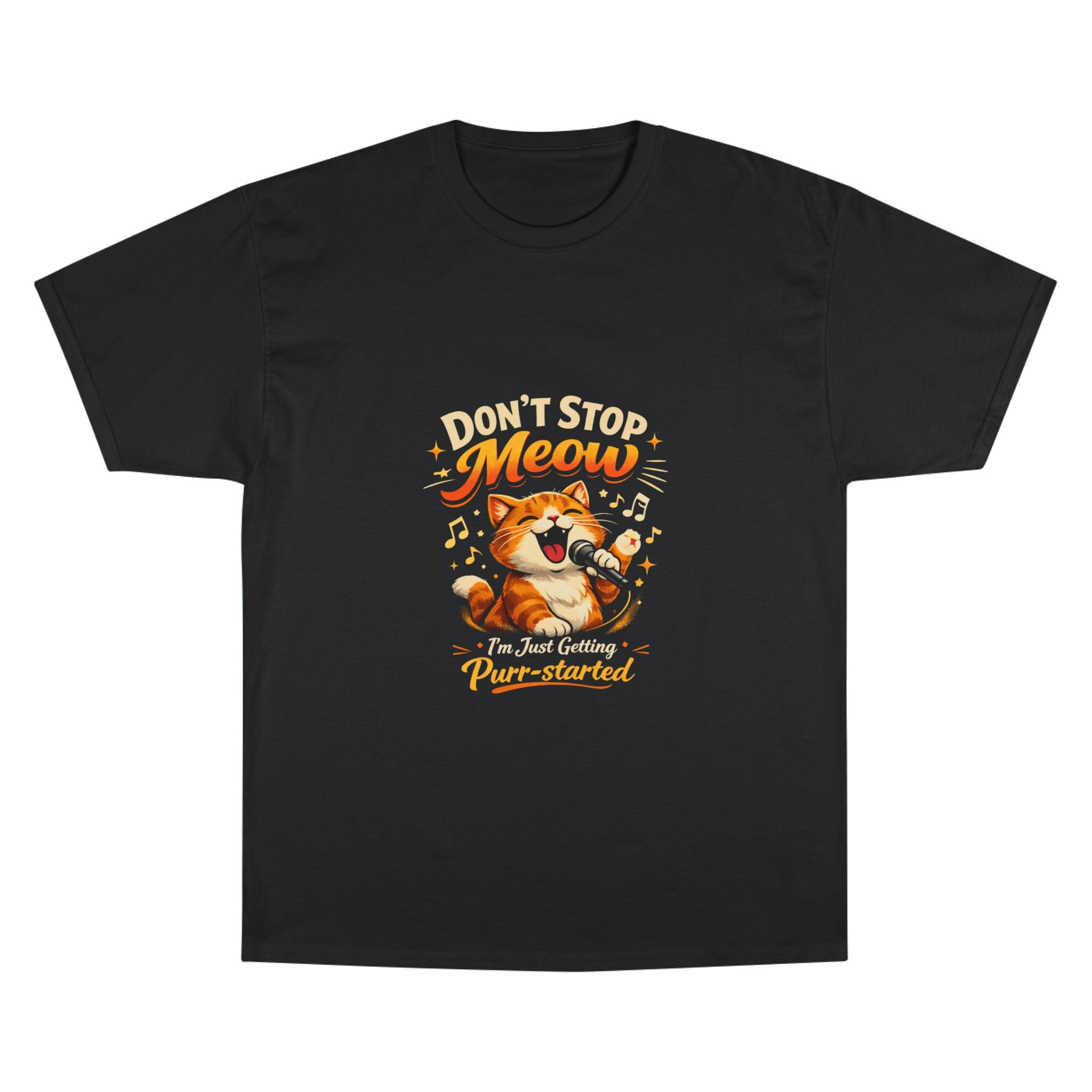 Don't Stop Meow T-Shirt — Funny Singing Cat Graphic Tee