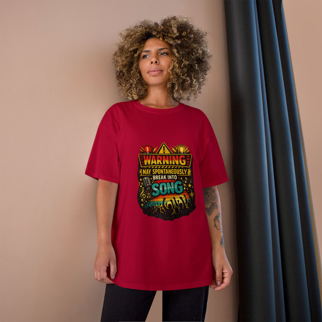Warning I May Spontaneously Break Into Song T-Shirt — Funny Music Lover Tee