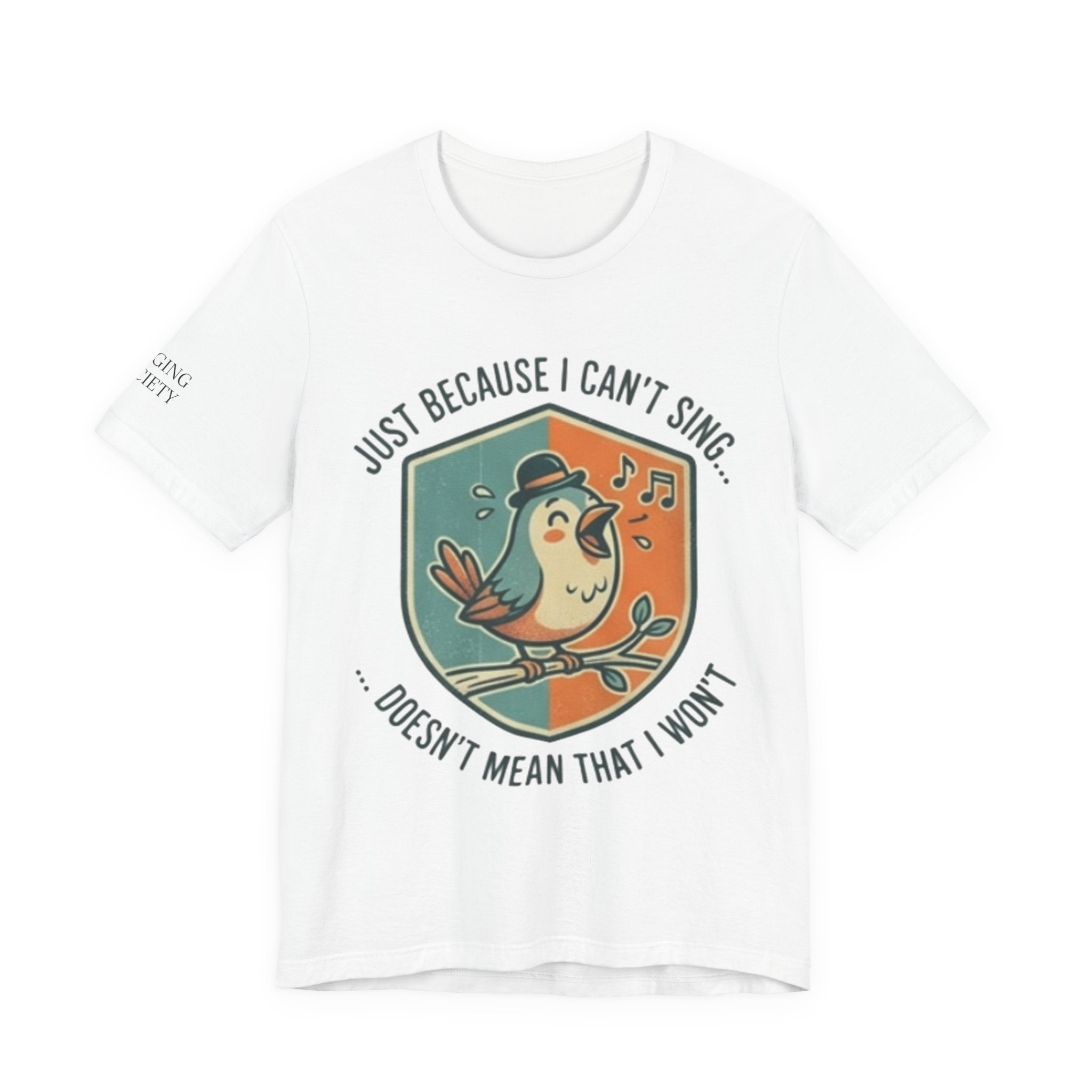 Singing Bird Illustration Tee | Retro Bird Graphic T-Shirt