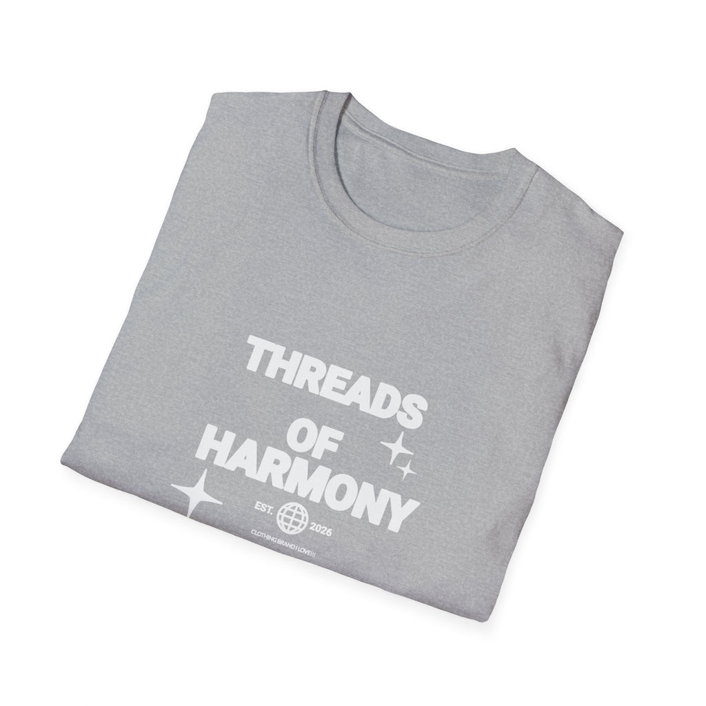 Threads of Harmony T-Shirt — Minimalist Music & Unity Tee
