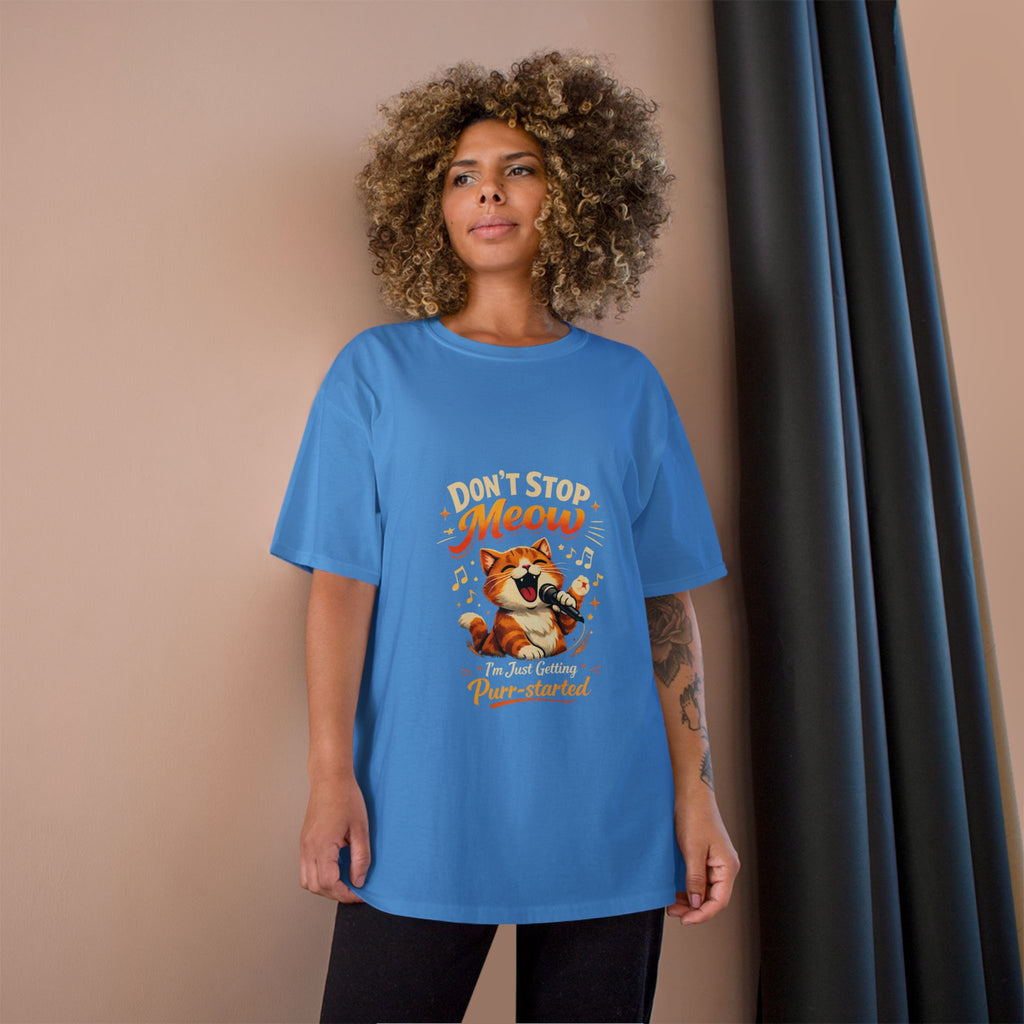 Don't Stop Meow T-Shirt — Funny Singing Cat Graphic Tee