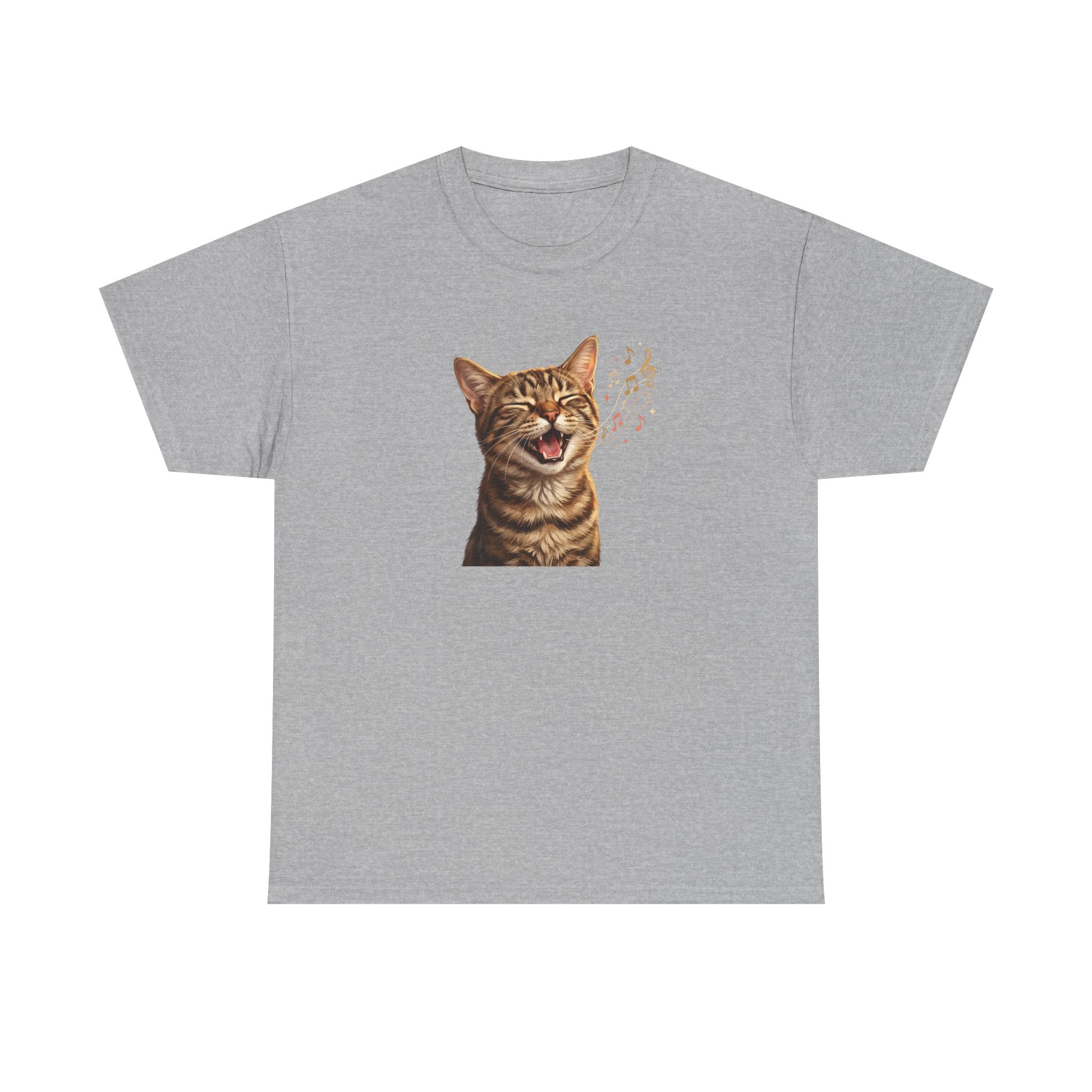 Laughing Tabby Cat T-Shirt — Cute Meowing Cat Graphic Tee