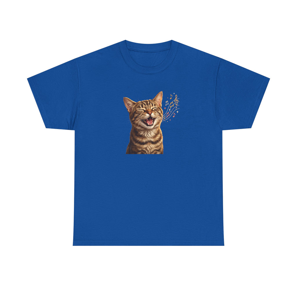 Laughing Tabby Cat T-Shirt — Cute Meowing Cat Graphic Tee