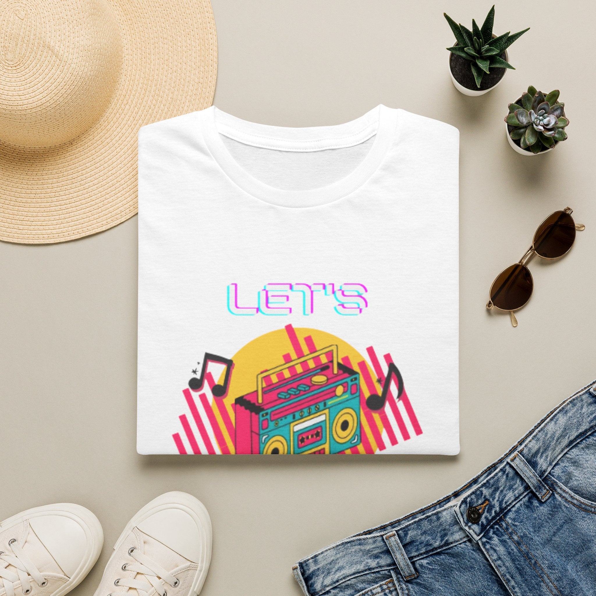 Retro Boombox "Let's Dance" T-Shirt