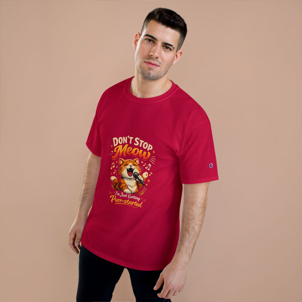 Don't Stop Meow T-Shirt — Funny Singing Cat Graphic Tee