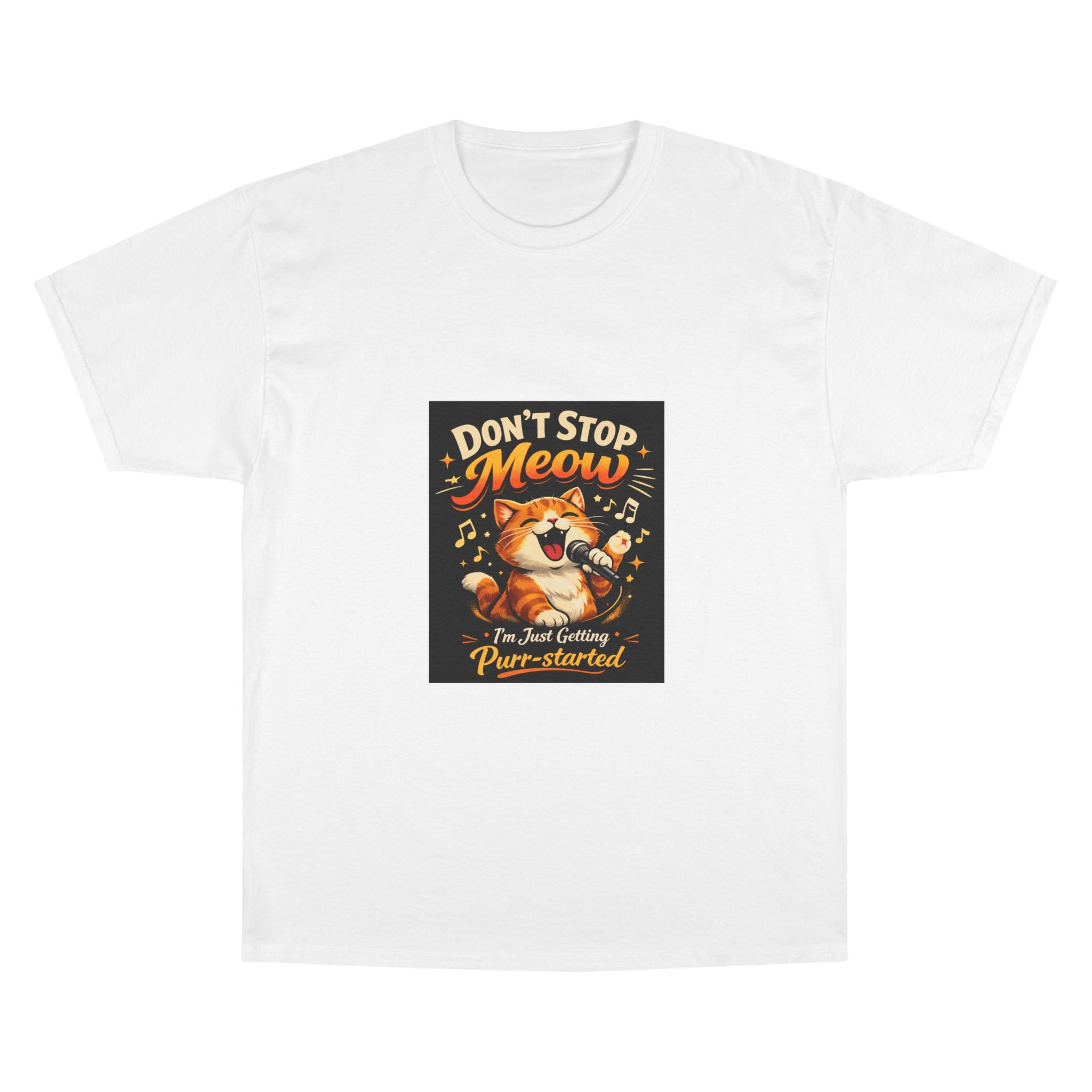 Don't Stop Meow T-Shirt — Funny Singing Cat Graphic Tee