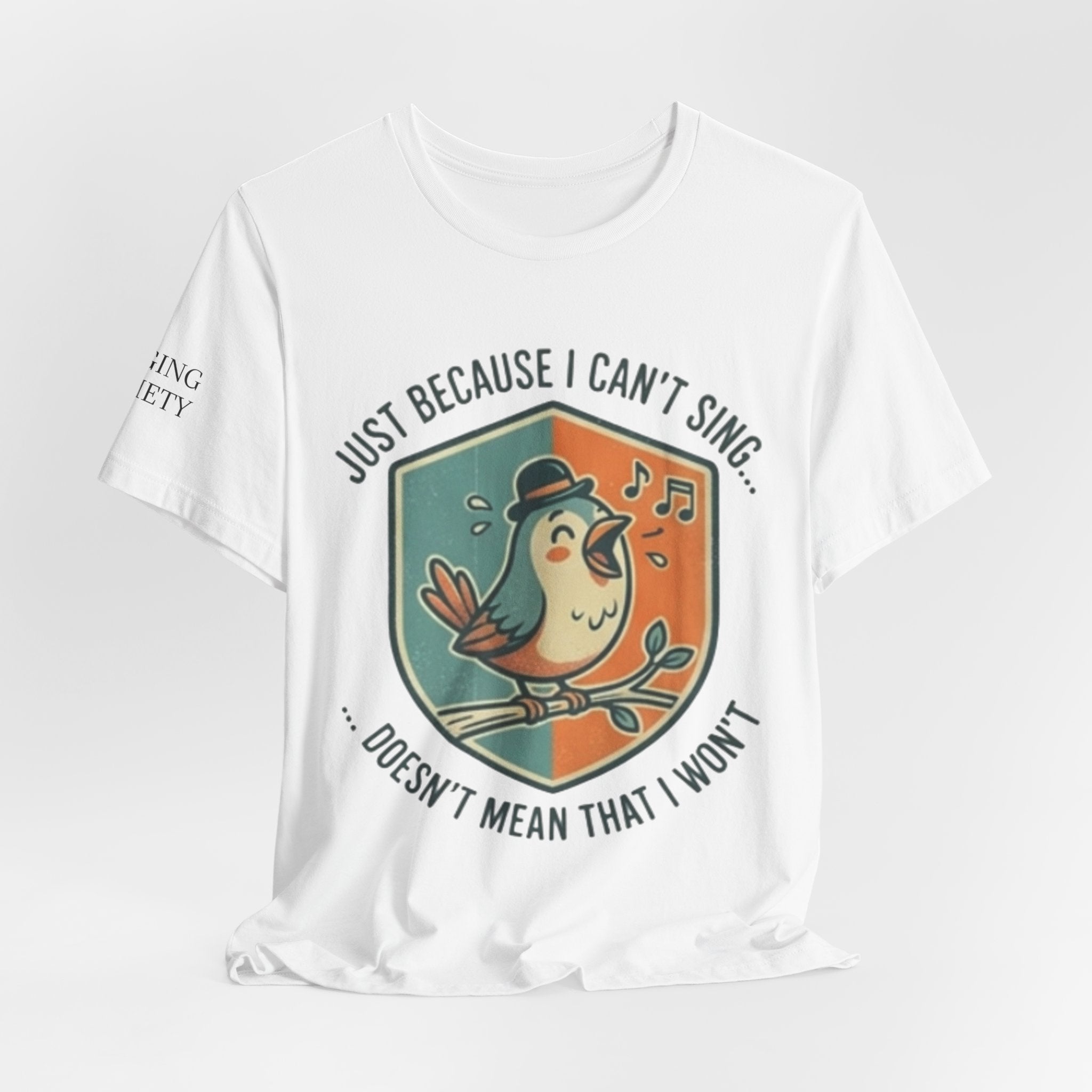 Singing Bird Illustration Tee | Retro Bird Graphic T-Shirt