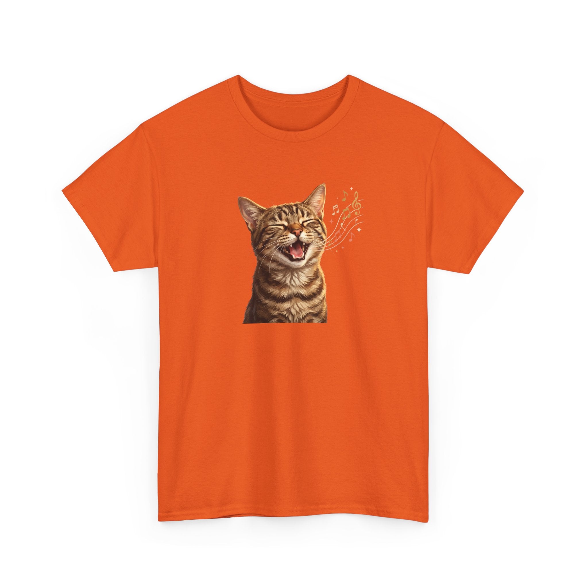 Laughing Tabby Cat T-Shirt — Cute Meowing Cat Graphic Tee