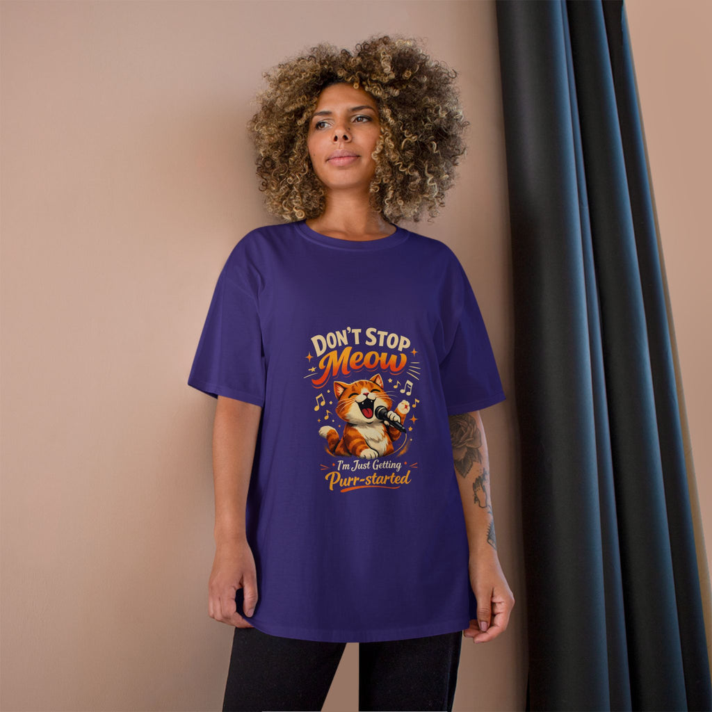 Don't Stop Meow T-Shirt — Funny Singing Cat Graphic Tee