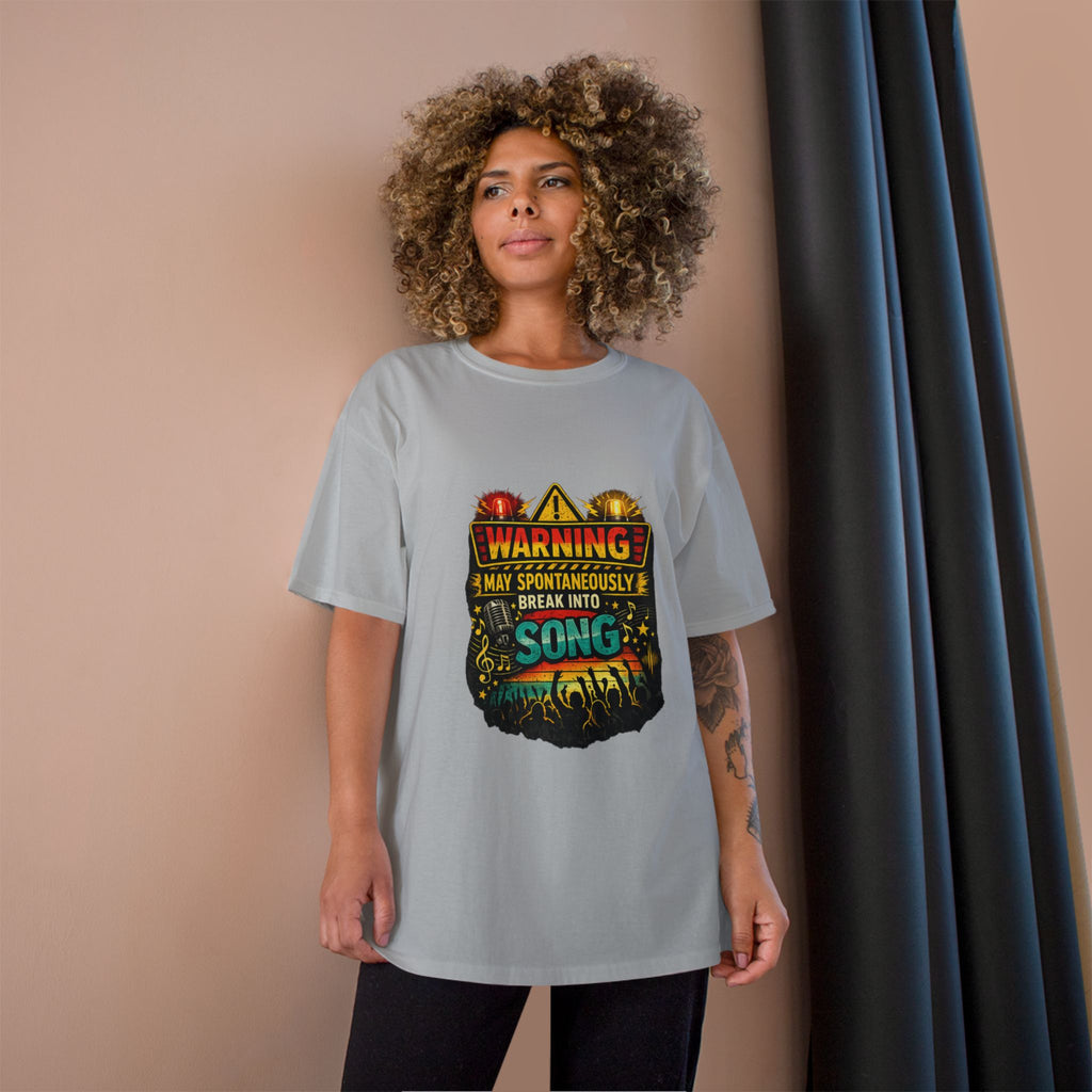 Warning I May Spontaneously Break Into Song T-Shirt — Funny Music Lover Tee