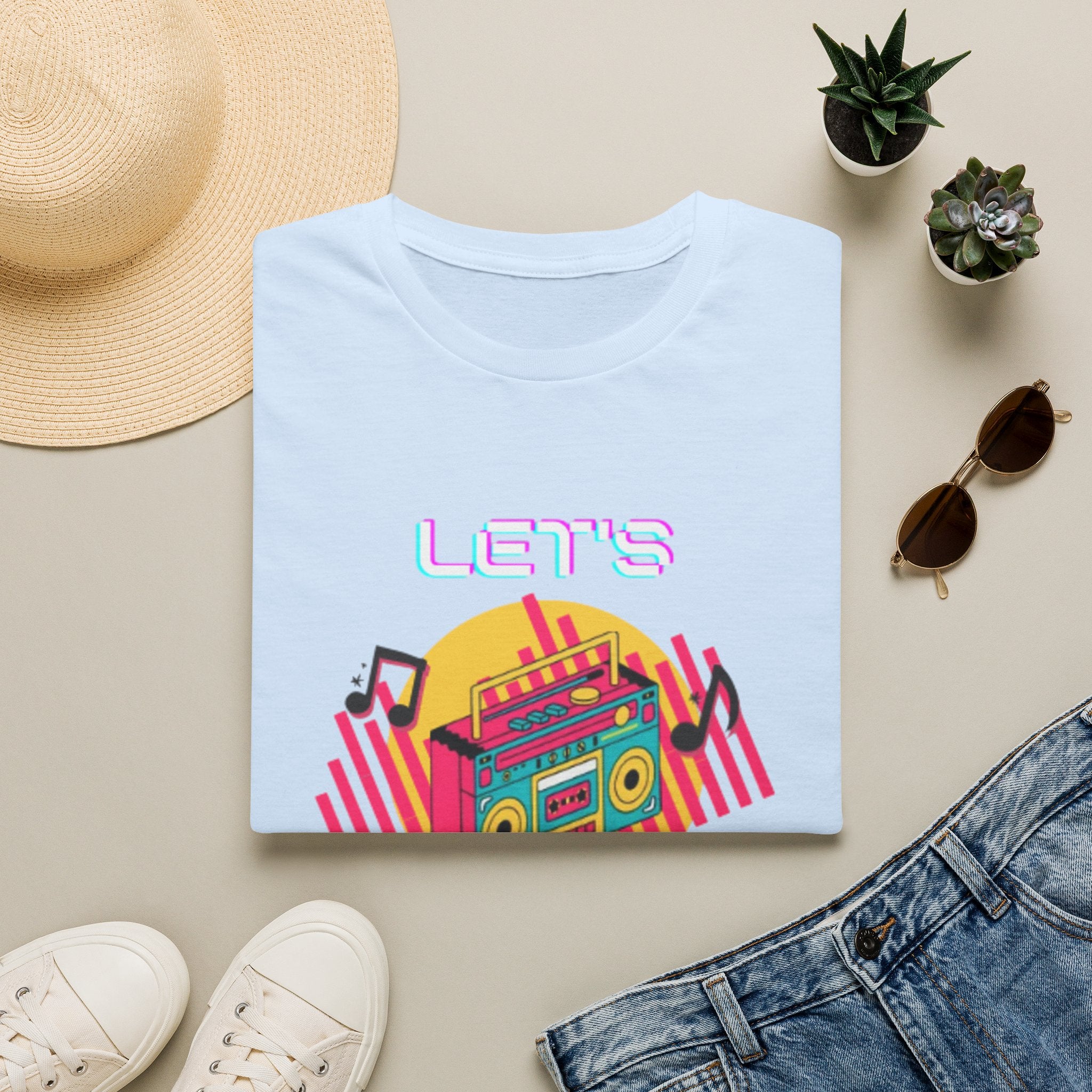 Retro Boombox "Let's Dance" T-Shirt