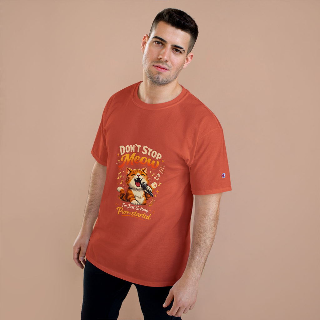 Don't Stop Meow T-Shirt — Funny Singing Cat Graphic Tee