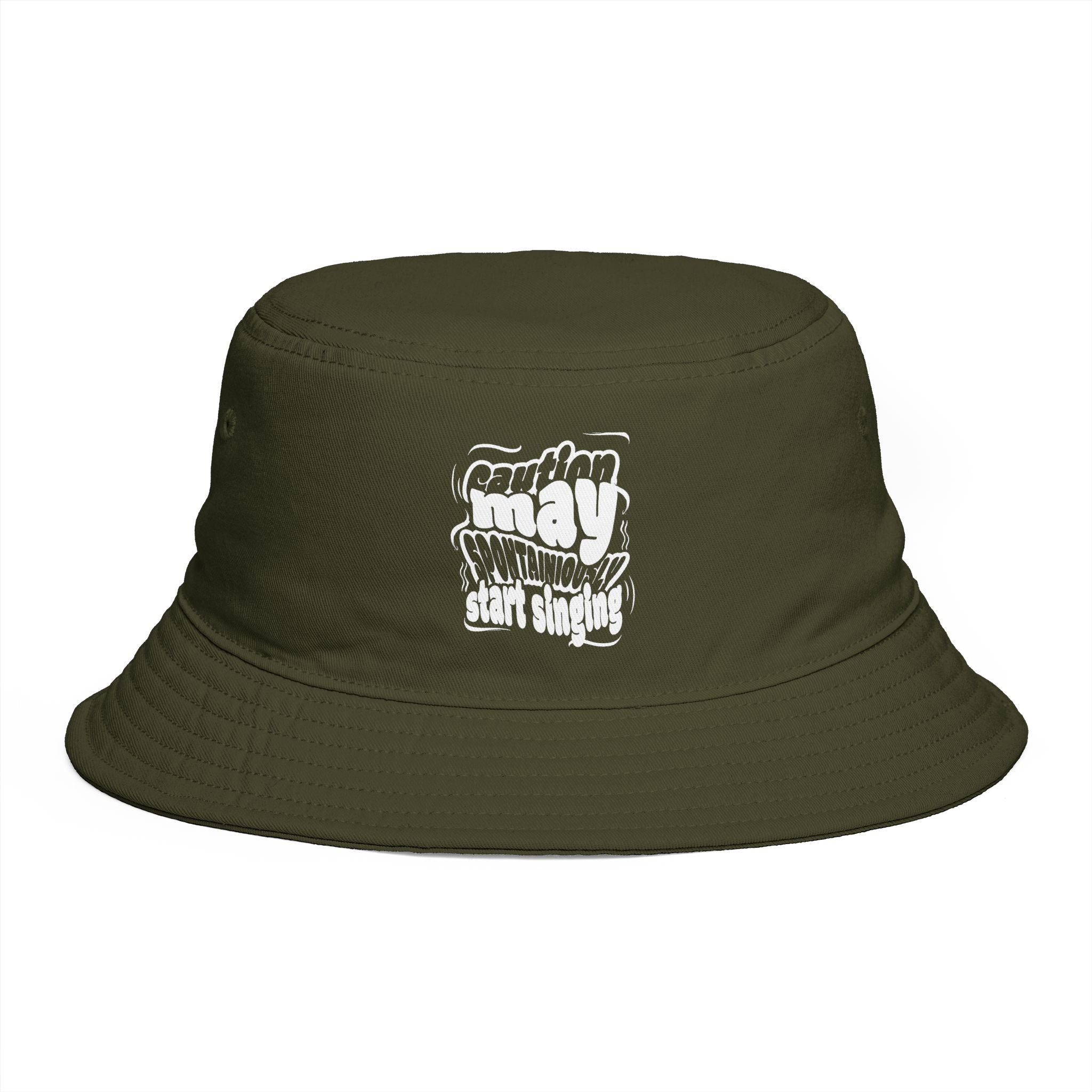 Bucket Hat — Retro 'Southern Sunday' Graphic Brown Sun Hat