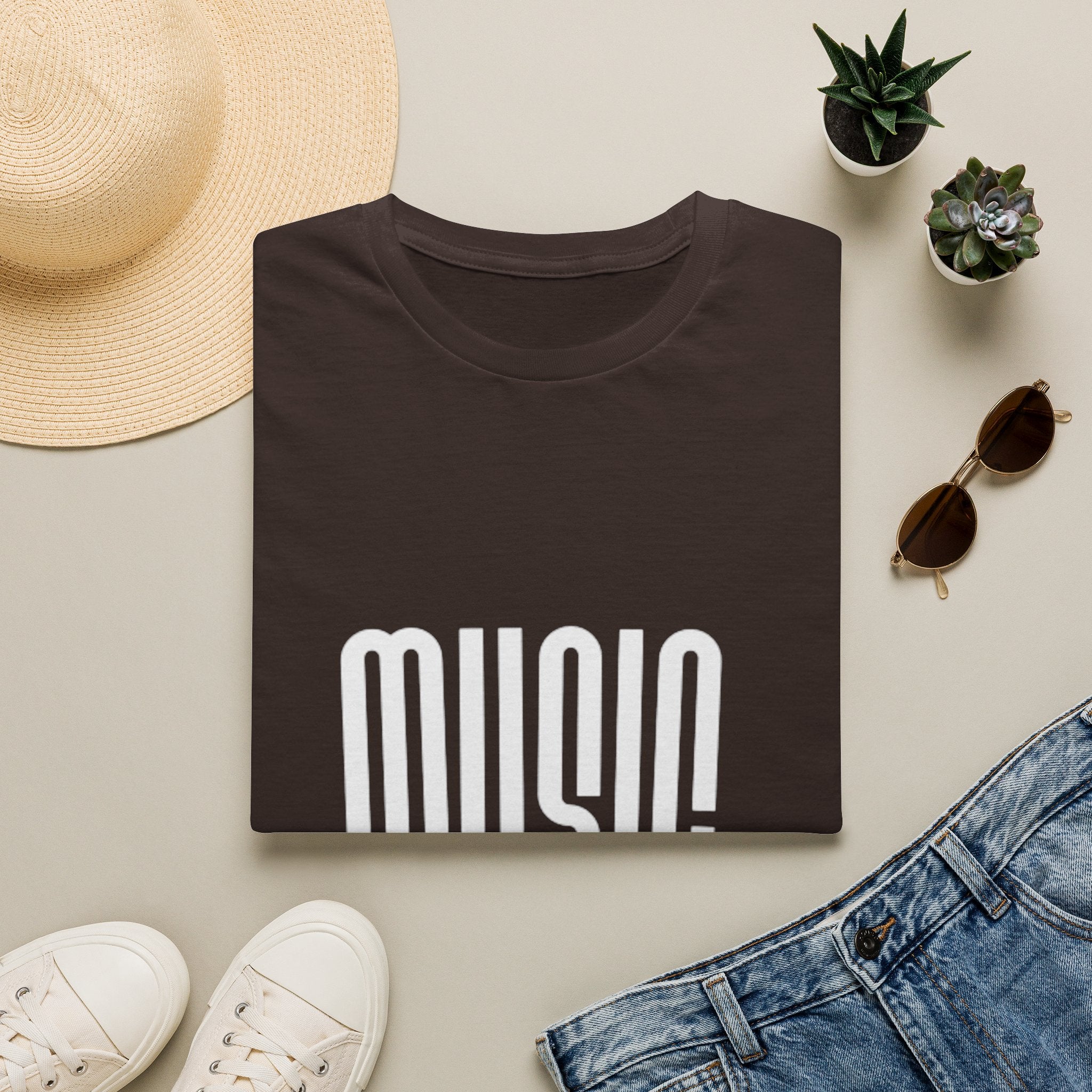 Music Graphic T‑Shirt — Retro Tall Lettering Tee